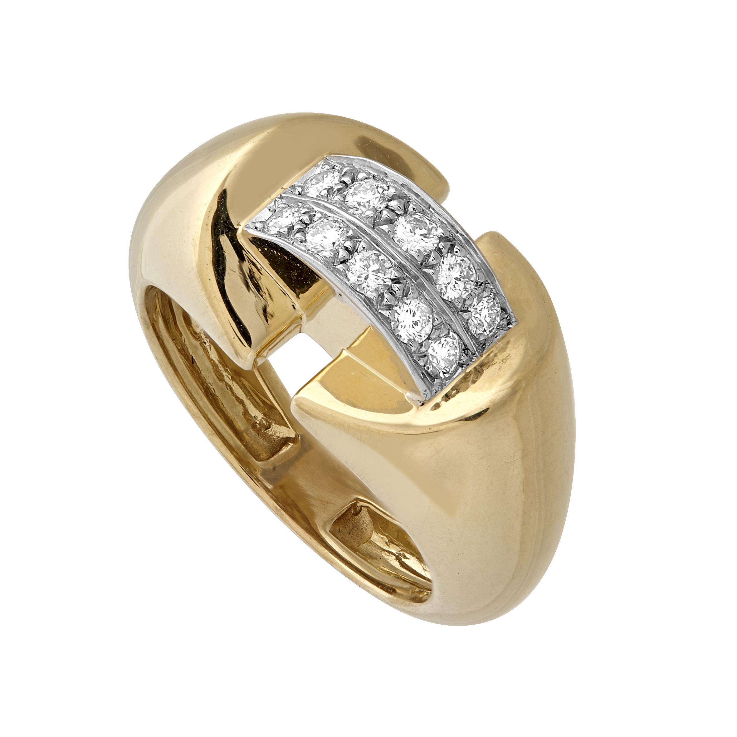 Bague pont brillants vers 1940 Gerphagnon