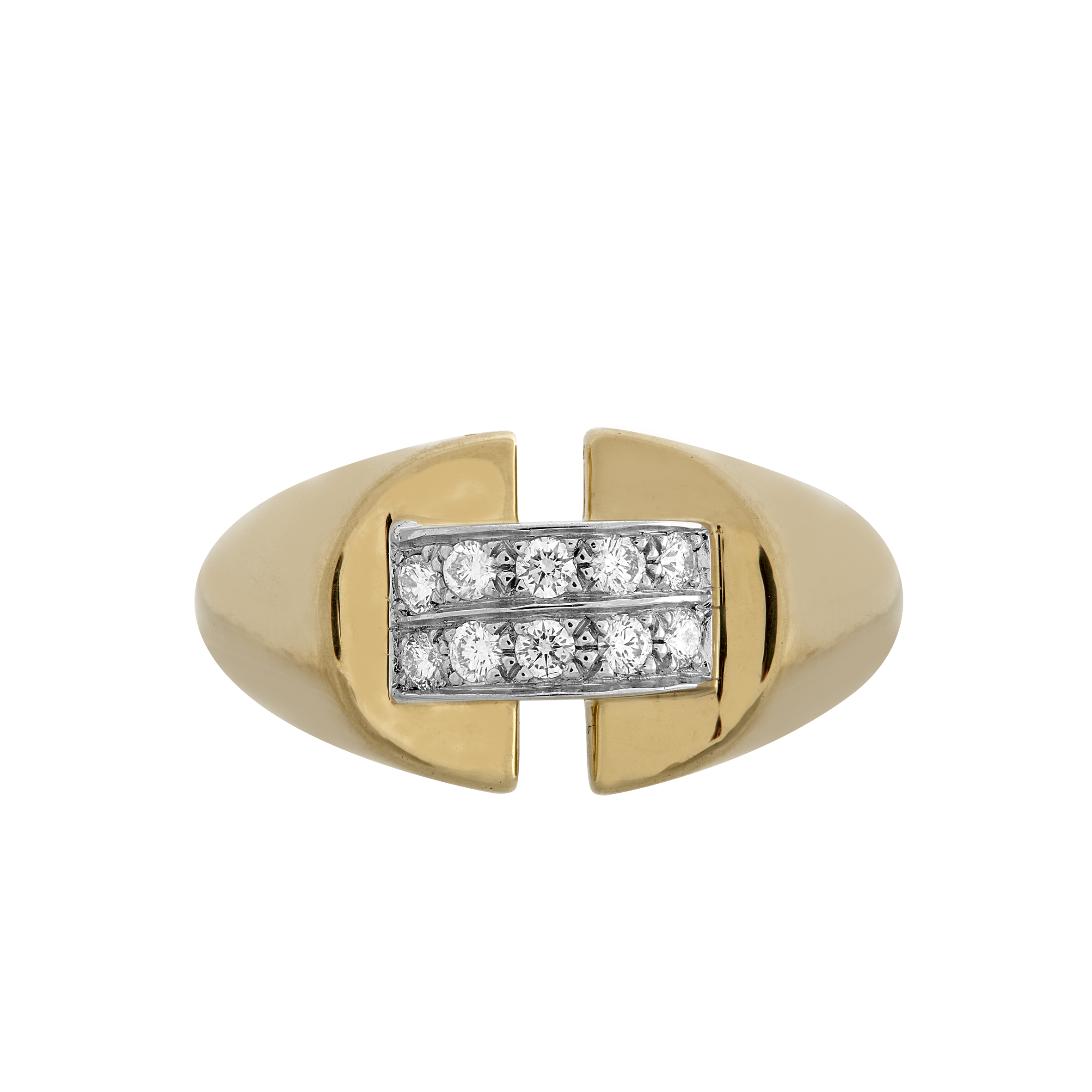Bague pont brillants vers 1940 Gerphagnon