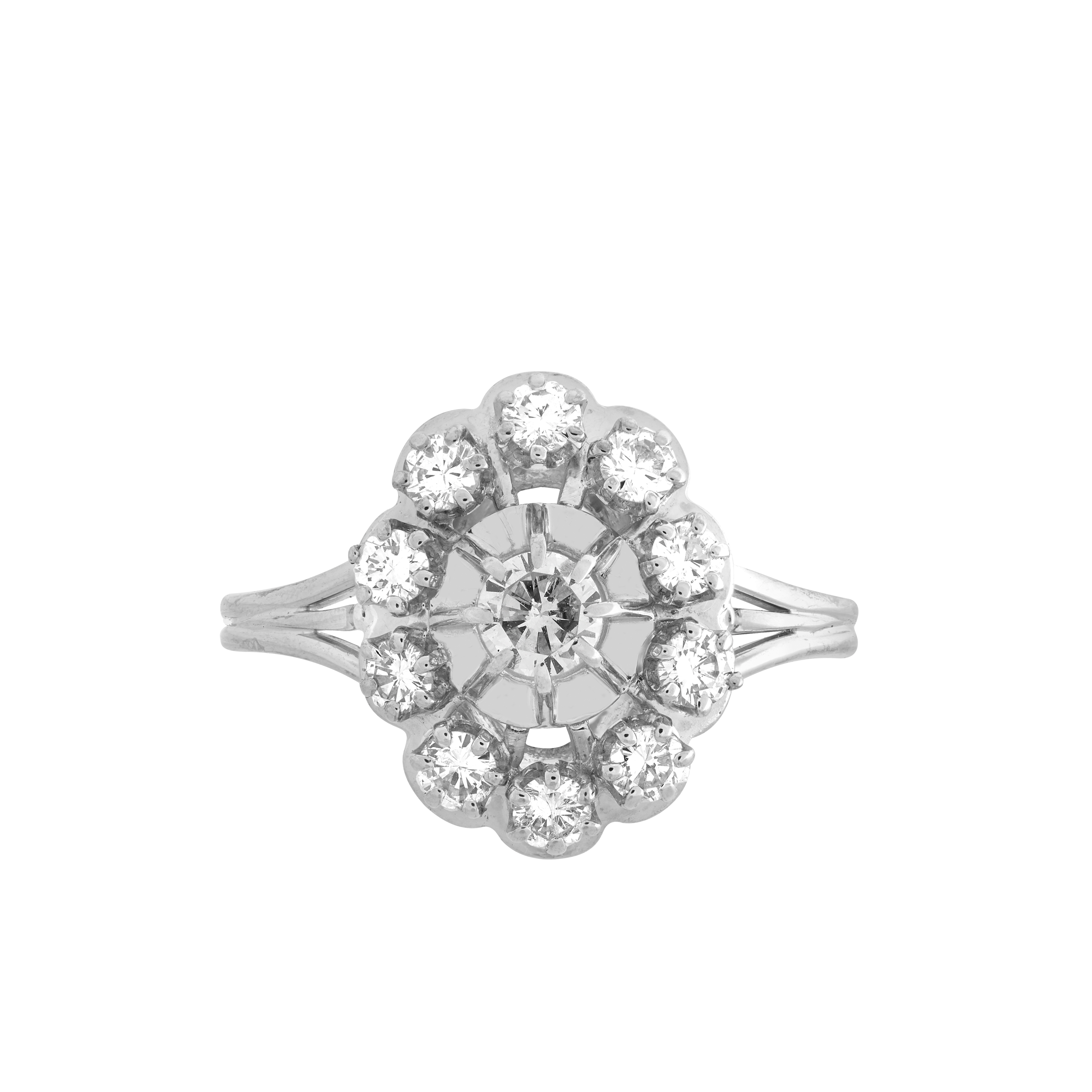 Bague entourage brillants Gerphagnon