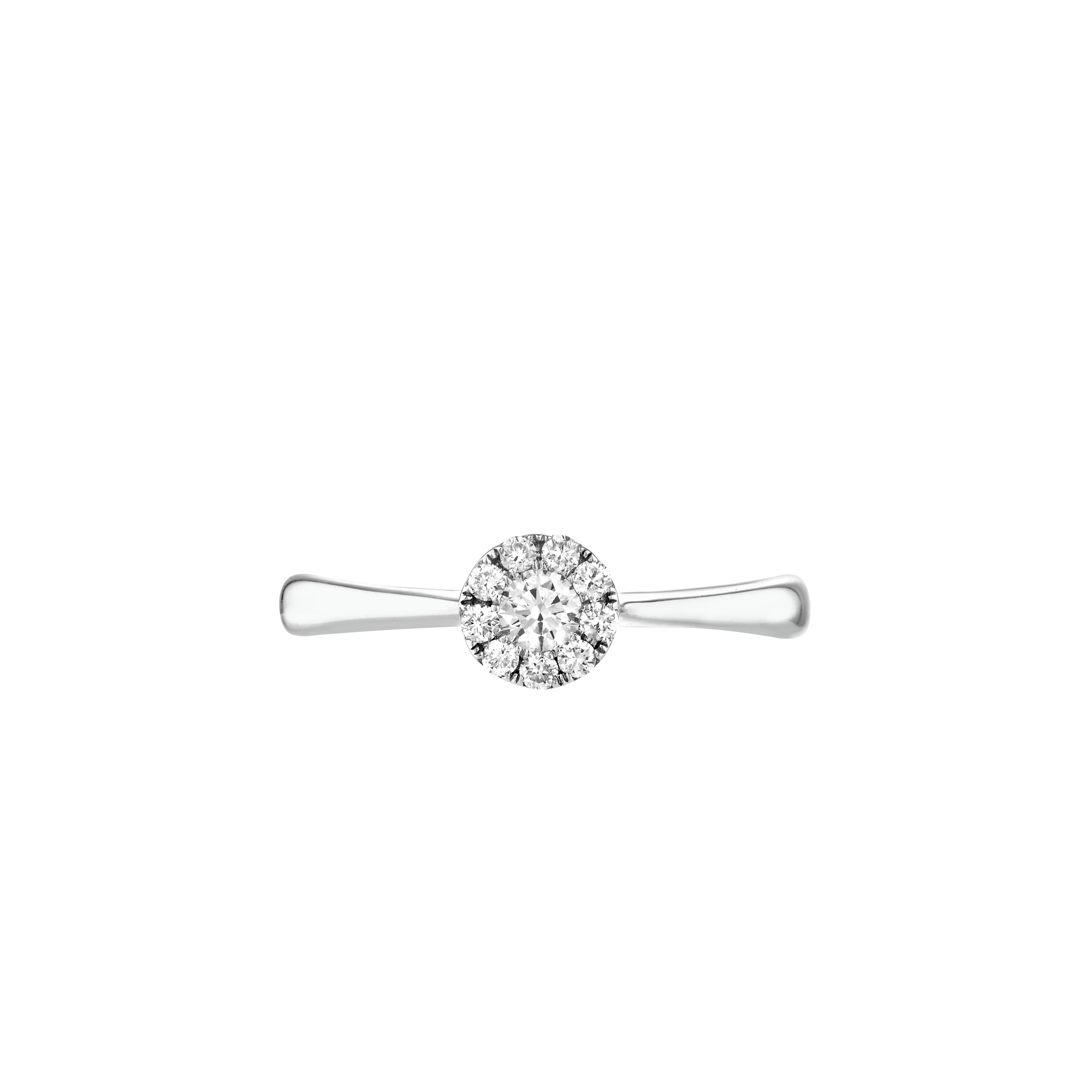 Bague diamants "illusion solitaire" Gerphagnon