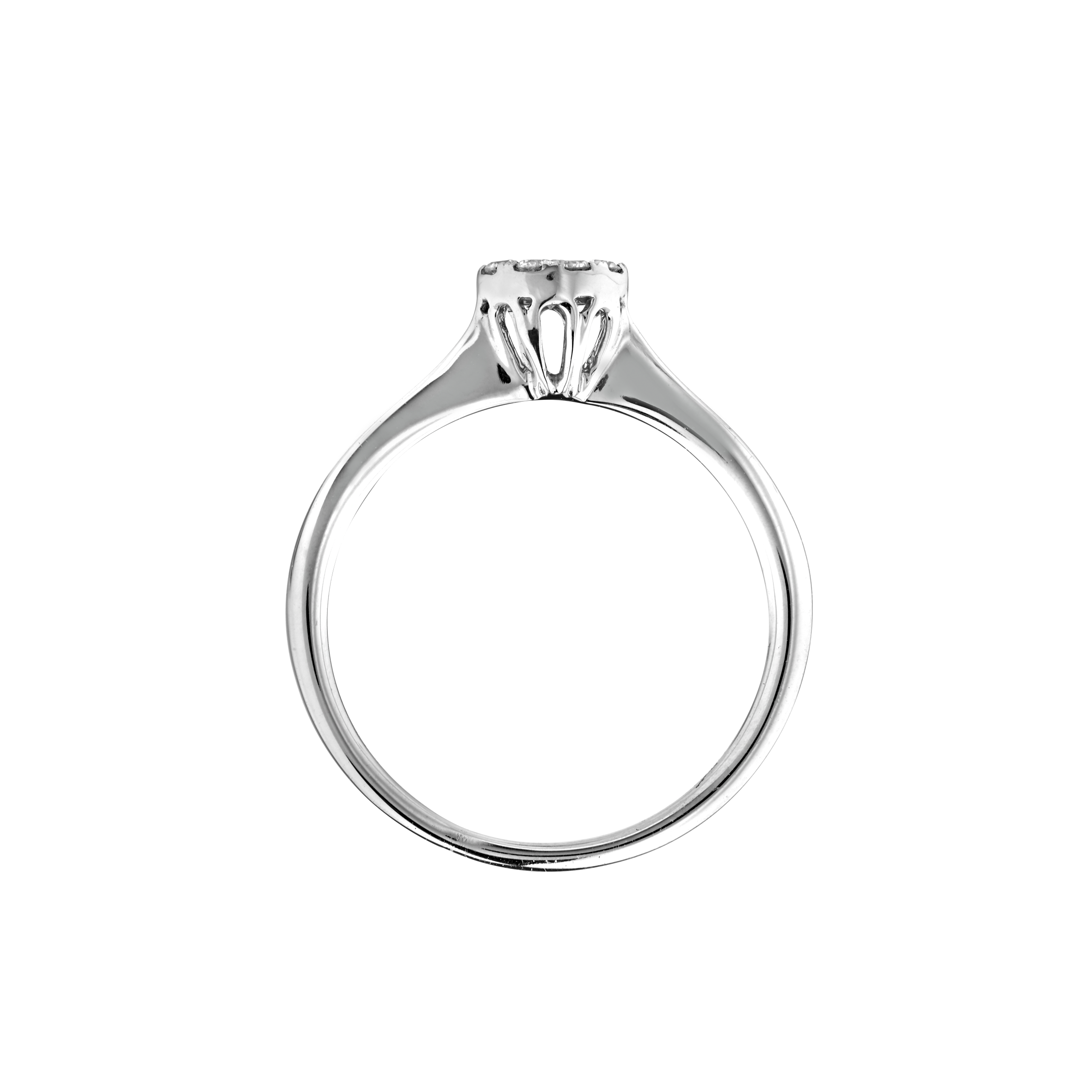 Bague diamants "illusion solitaire" Gerphagnon