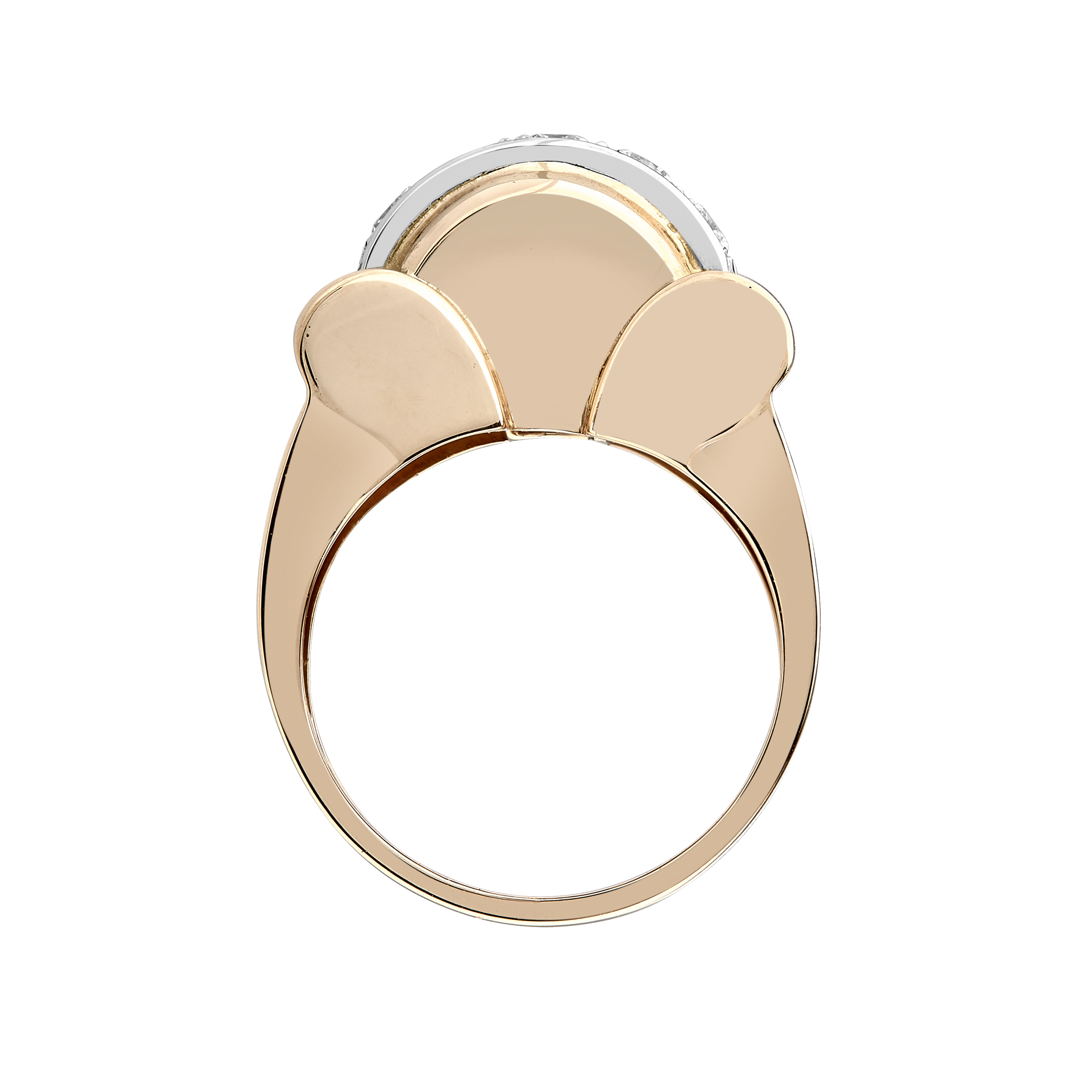 Bague Tank rouleaux diamants vers 1940 Gerphagnon