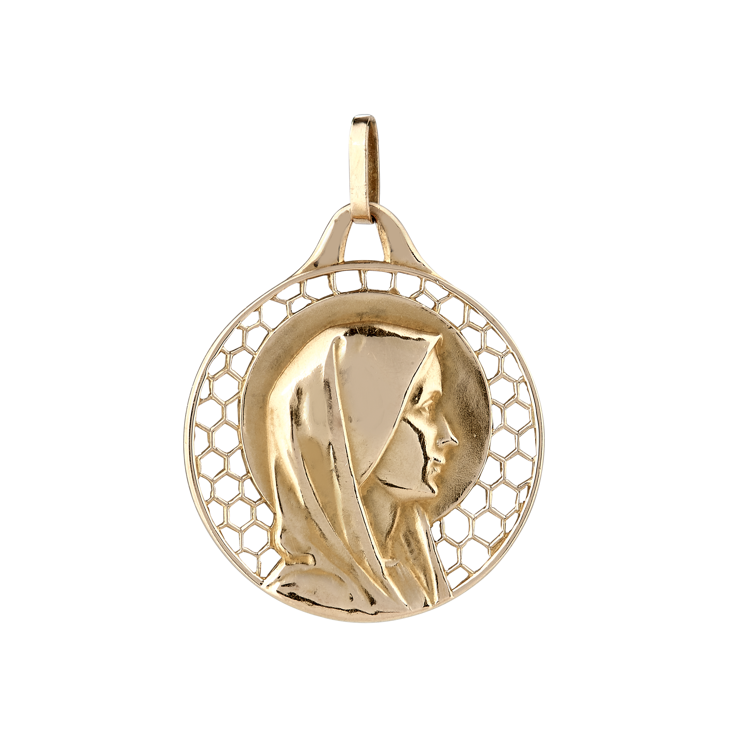 Médaille vierge ajourée vers 1900 Gerphagnon