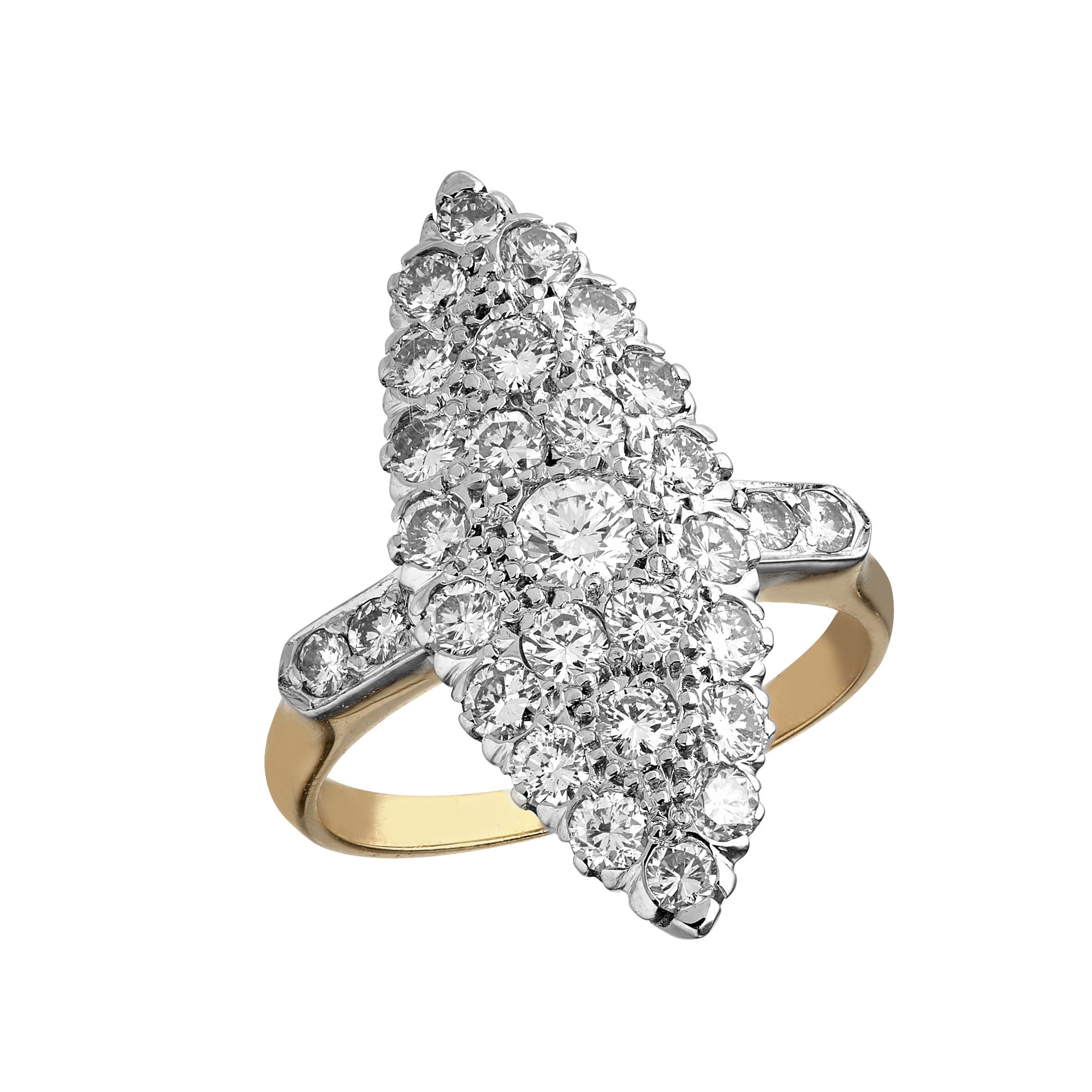 Bague "Marquise" diamants Gerphagnon
