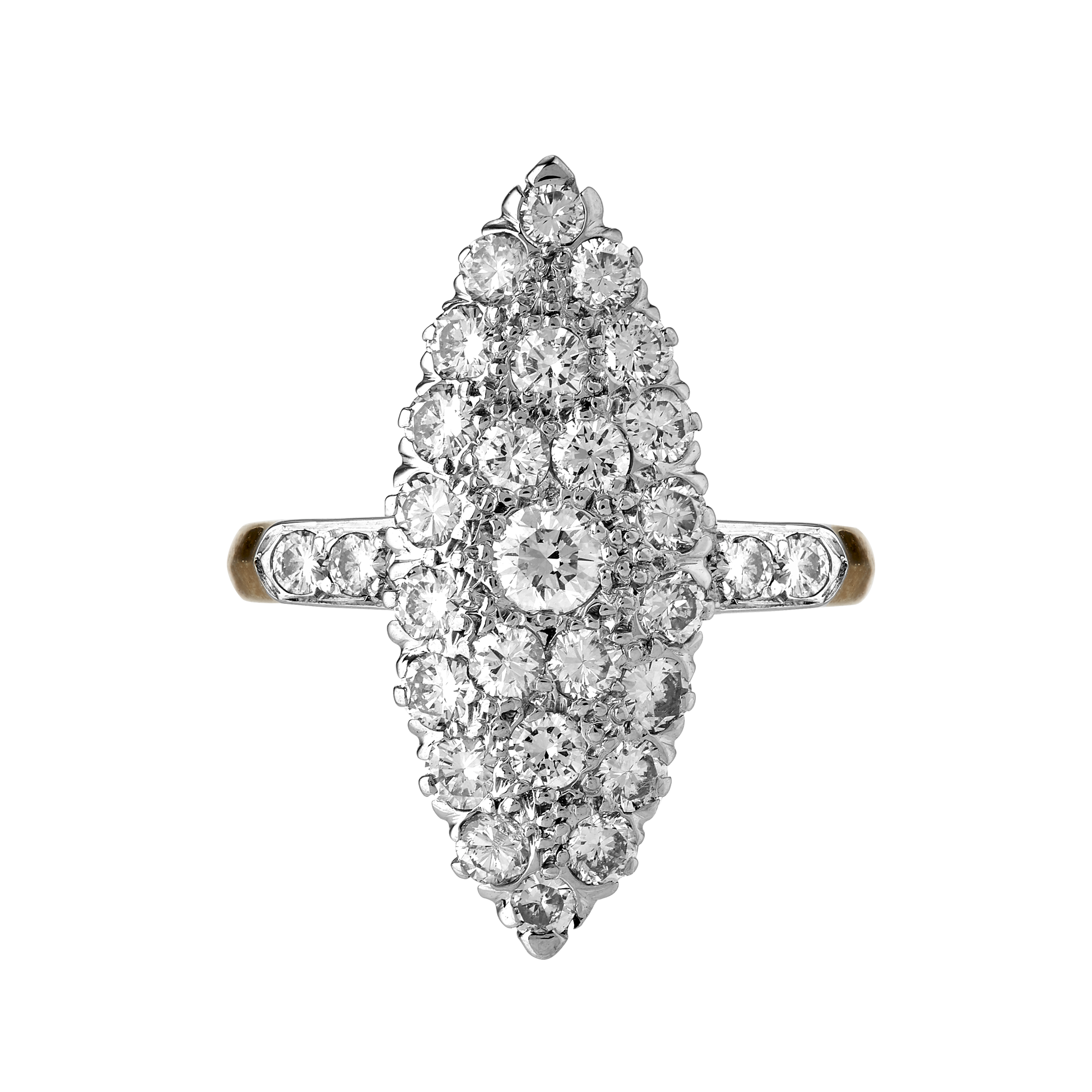 Bague "Marquise" diamants Gerphagnon