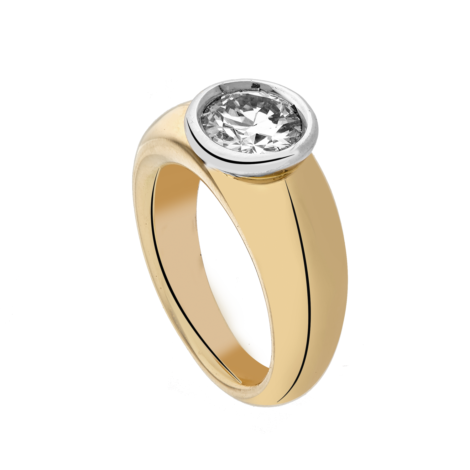 Bague jonc diamant Gerphagnon