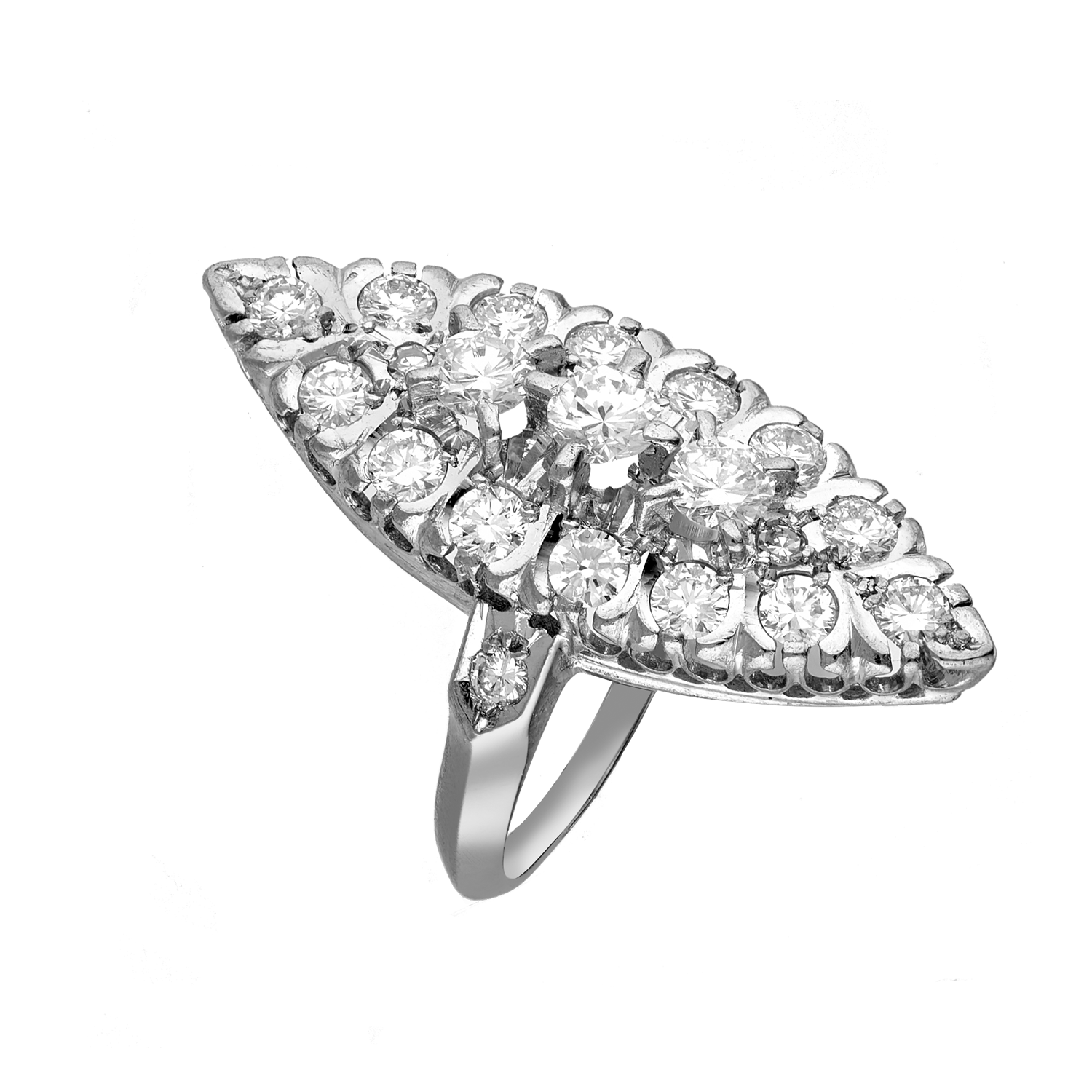 Bague Marquise brillants Gerphagnon