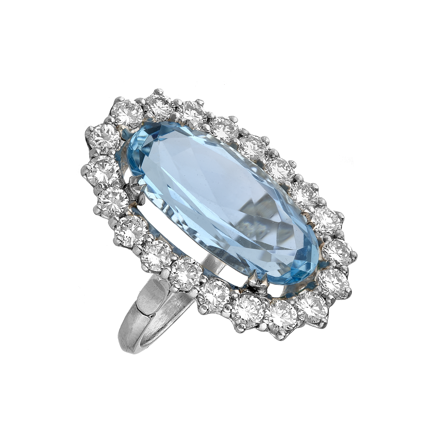 Superbe bague Aigue-Marine et brillants Gerphagnon