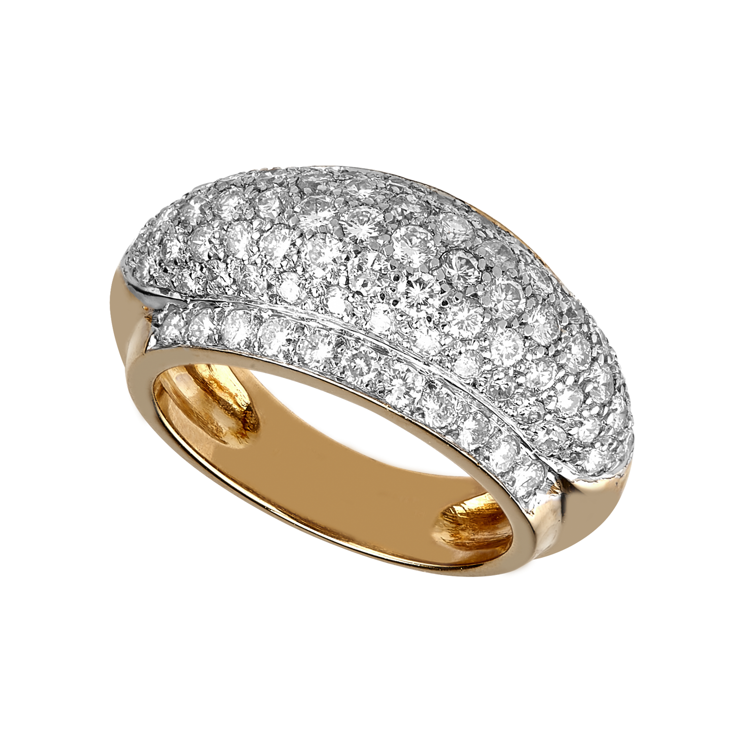Bague jonc pavée diamants Gerphagnon
