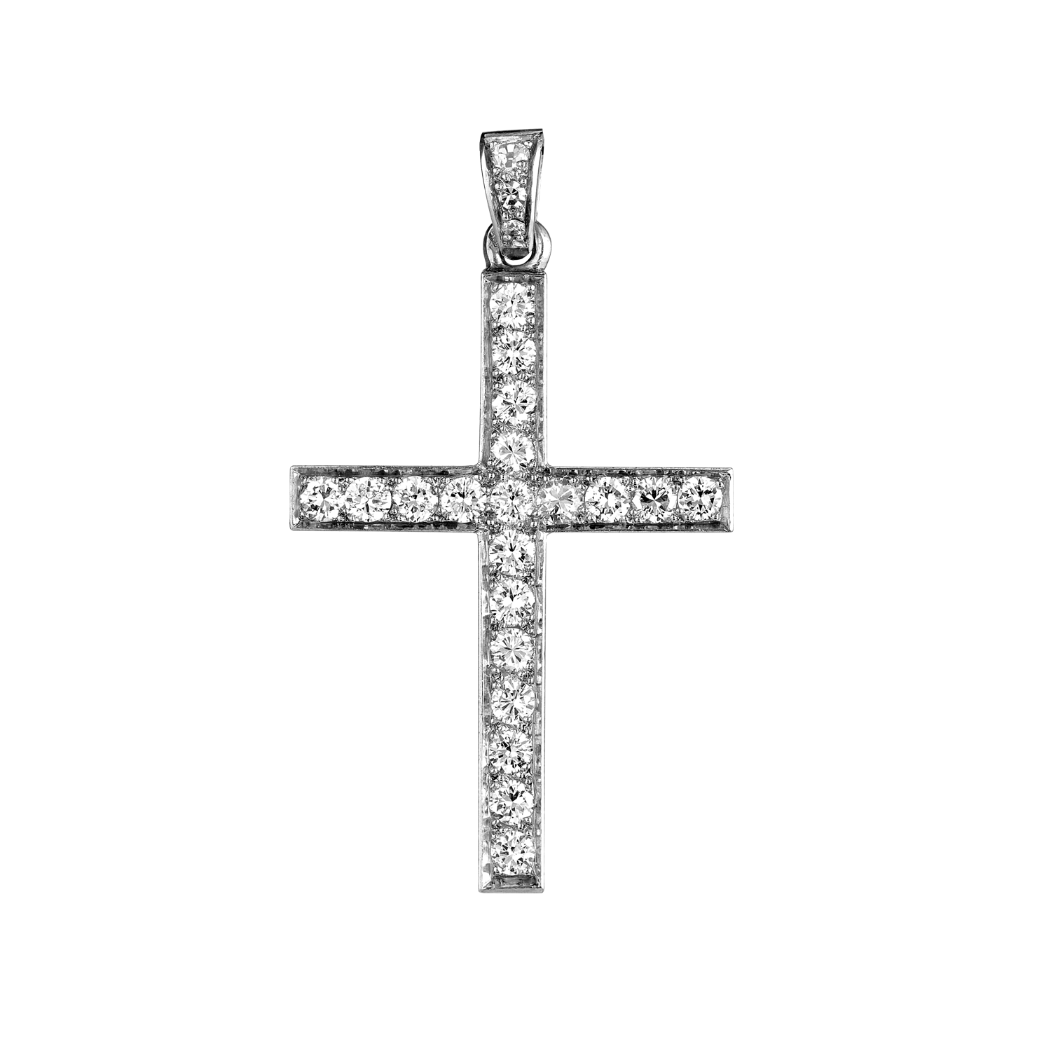 Croix platine et brillants Gerphagnon