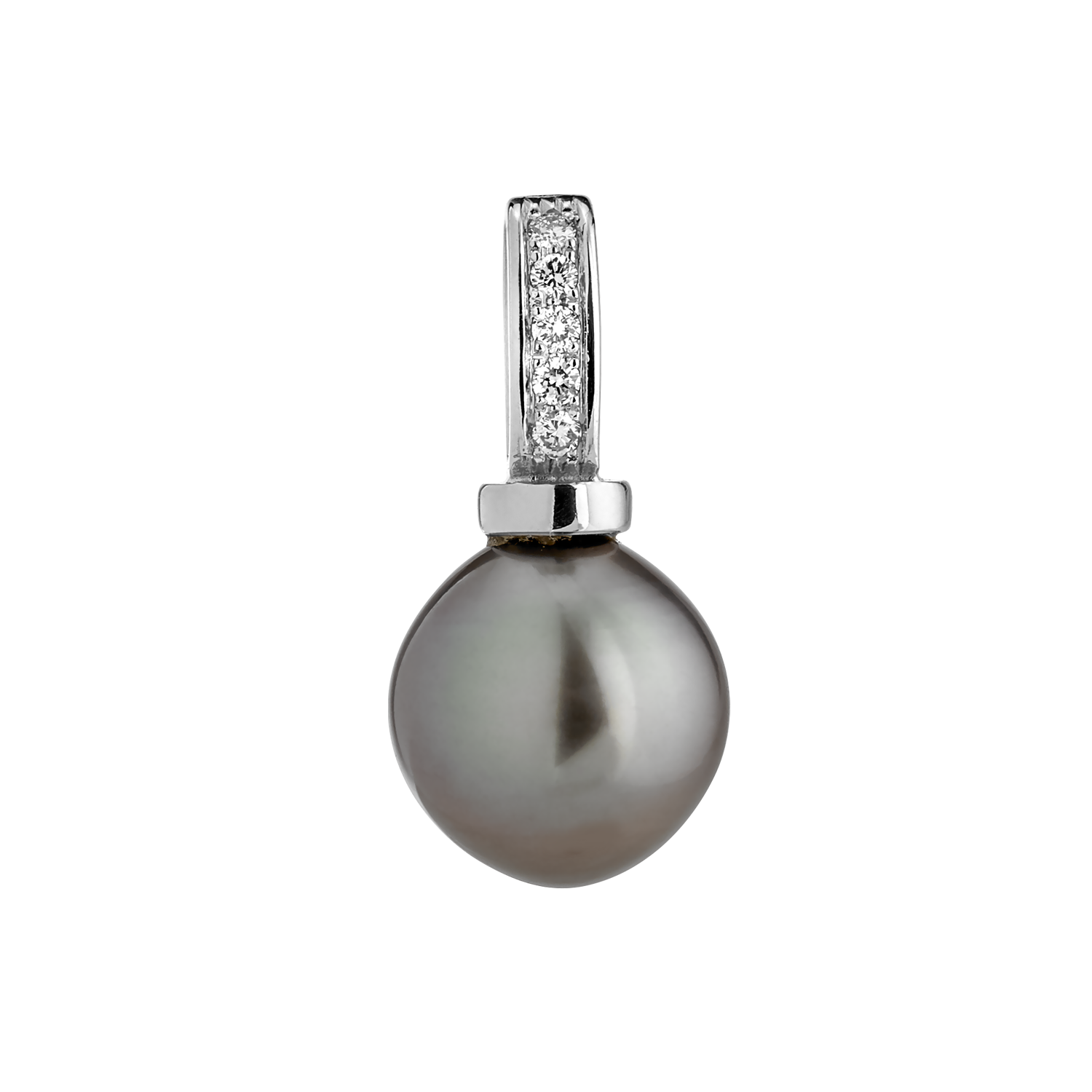 Pendentif perle de Tahiti diamants Gerphagnon