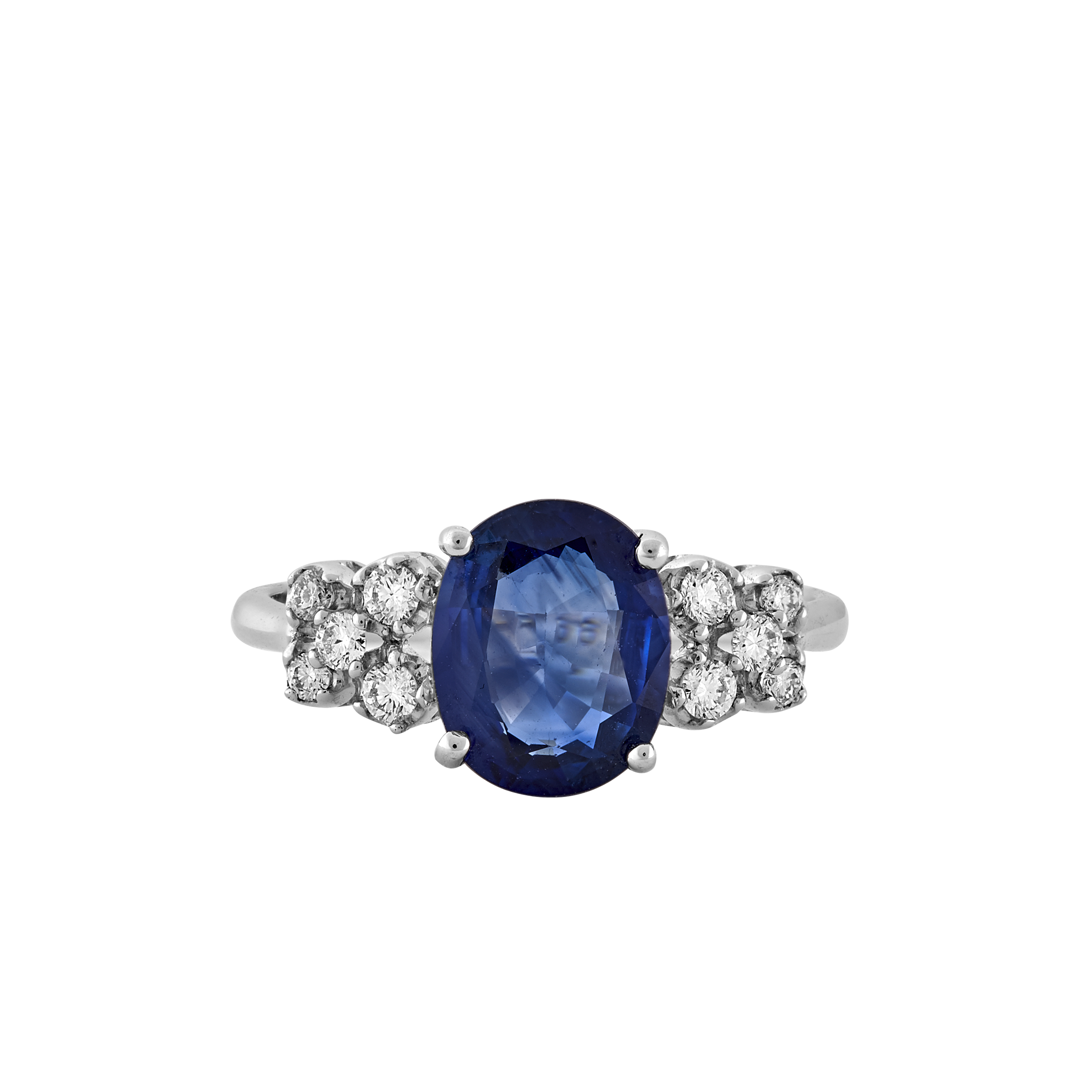 Bague Solitaire saphir et diamants Gerphagnon
