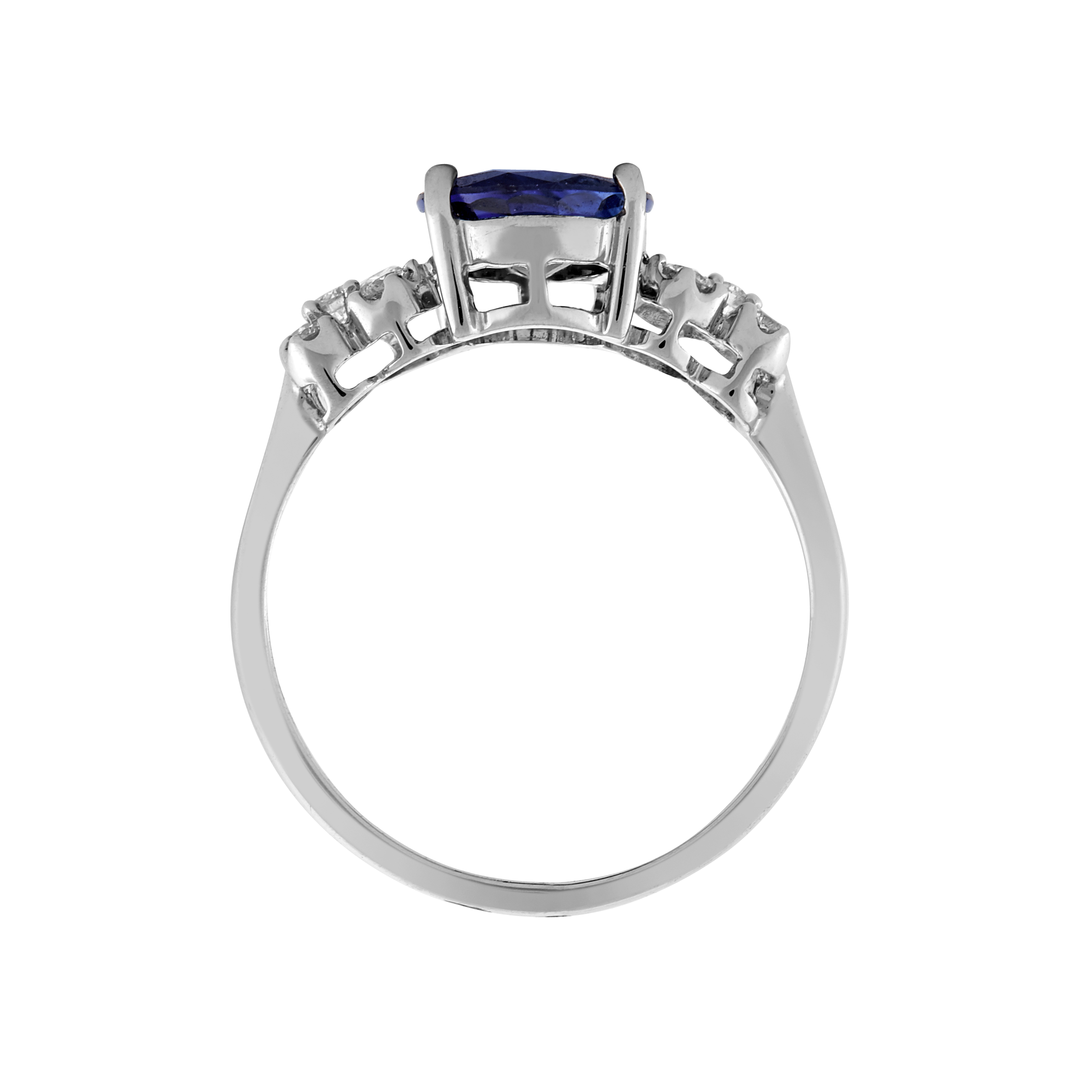 Bague Solitaire saphir et diamants Gerphagnon