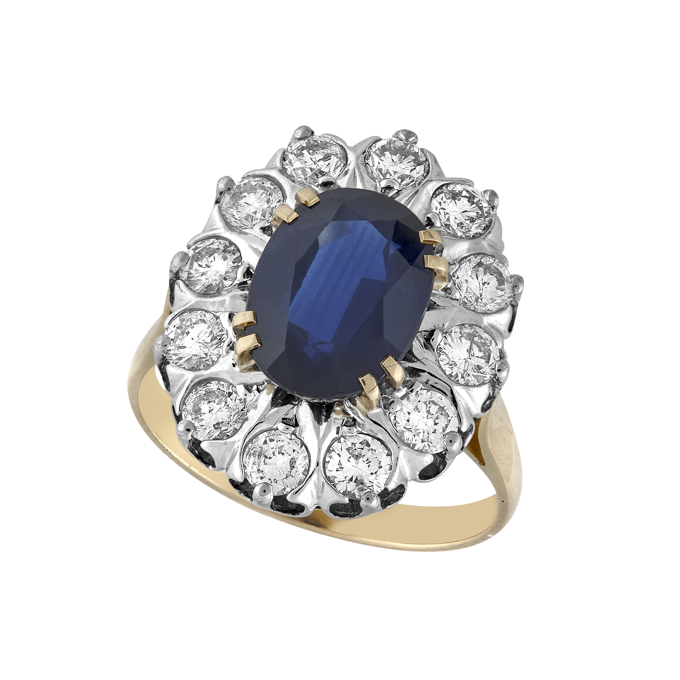 Bague Pompadour saphirs et diamants Gerphagnon