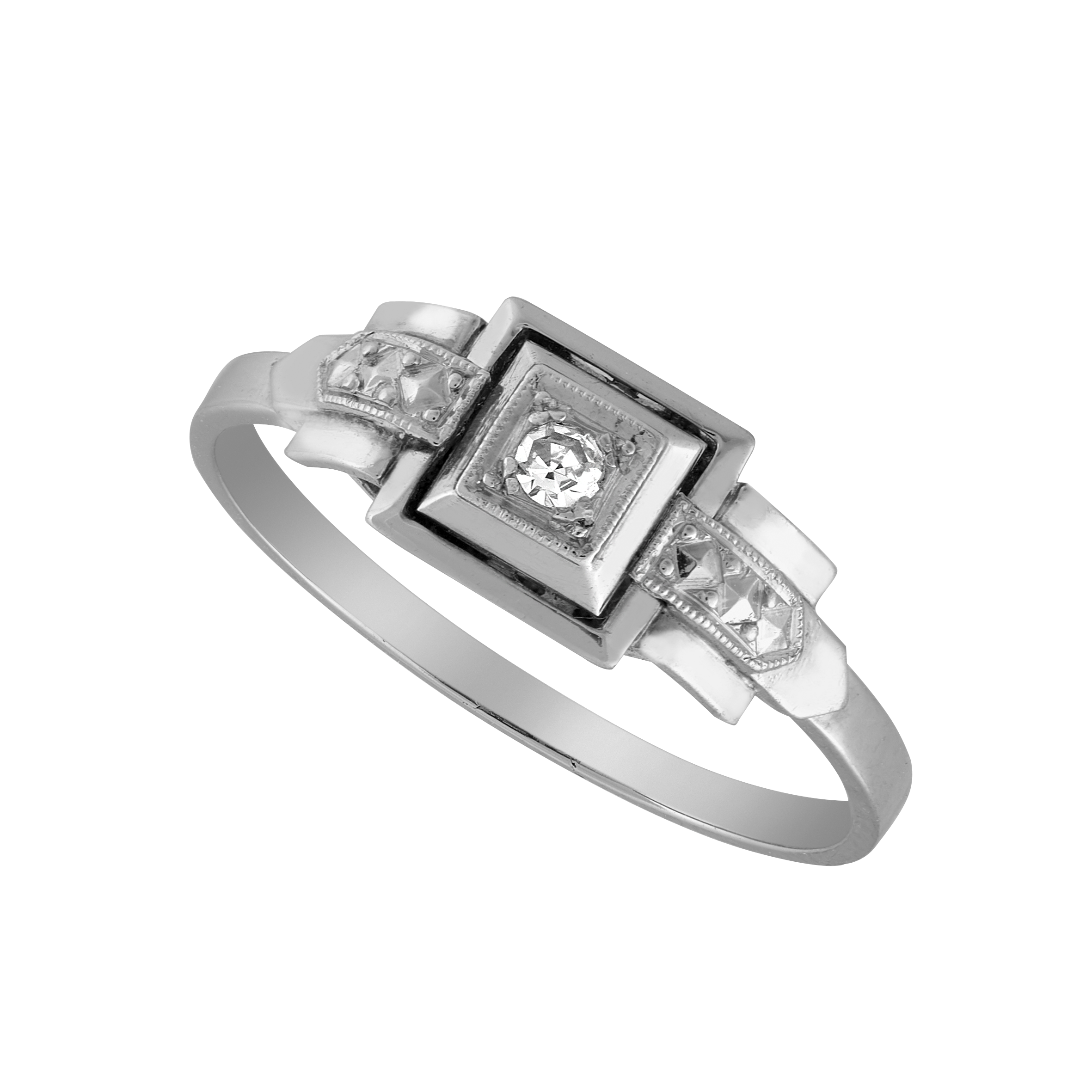 Bague platine diamant vers 1930 Gerphagnon