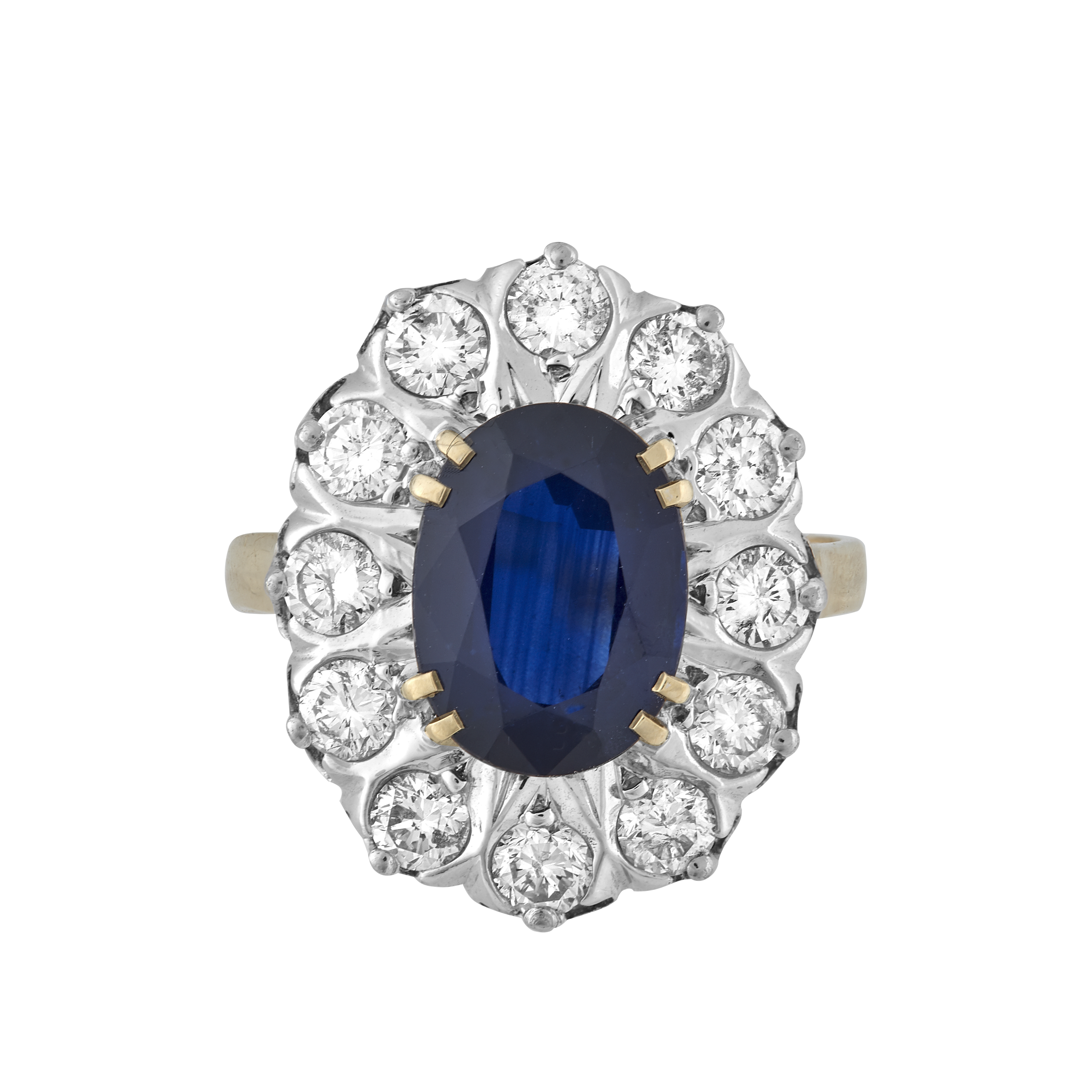 Bague Pompadour saphirs et diamants Gerphagnon
