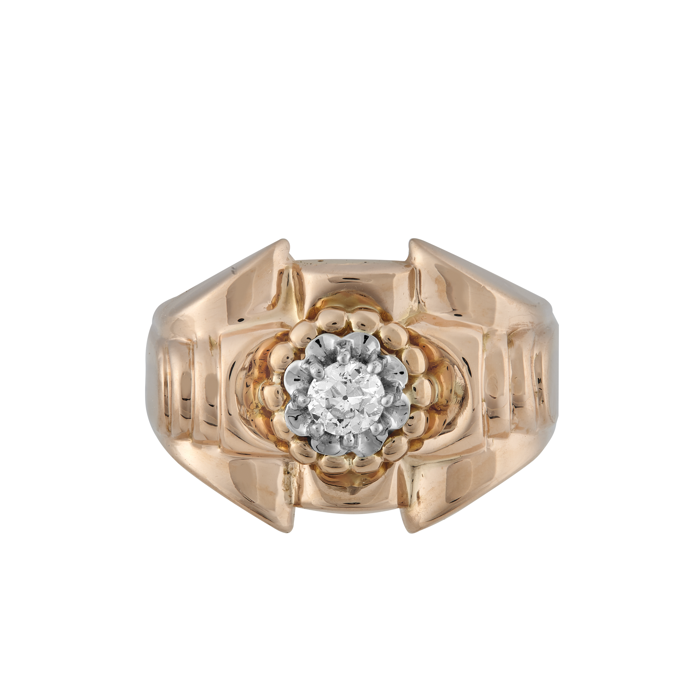 Bague or et diamant taille ancienne vers 1950 Gerphagnon