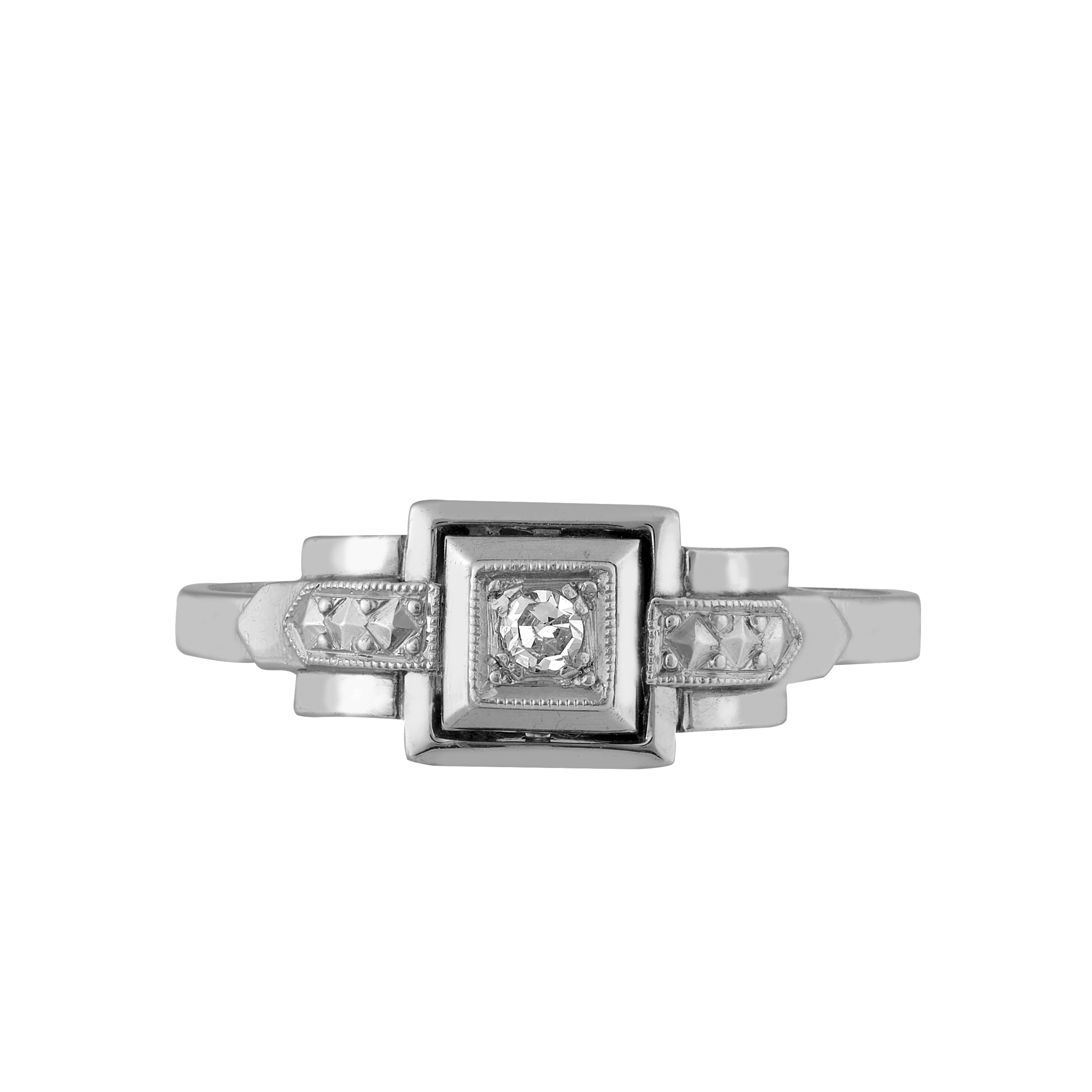 Bague platine diamant vers 1930 Gerphagnon