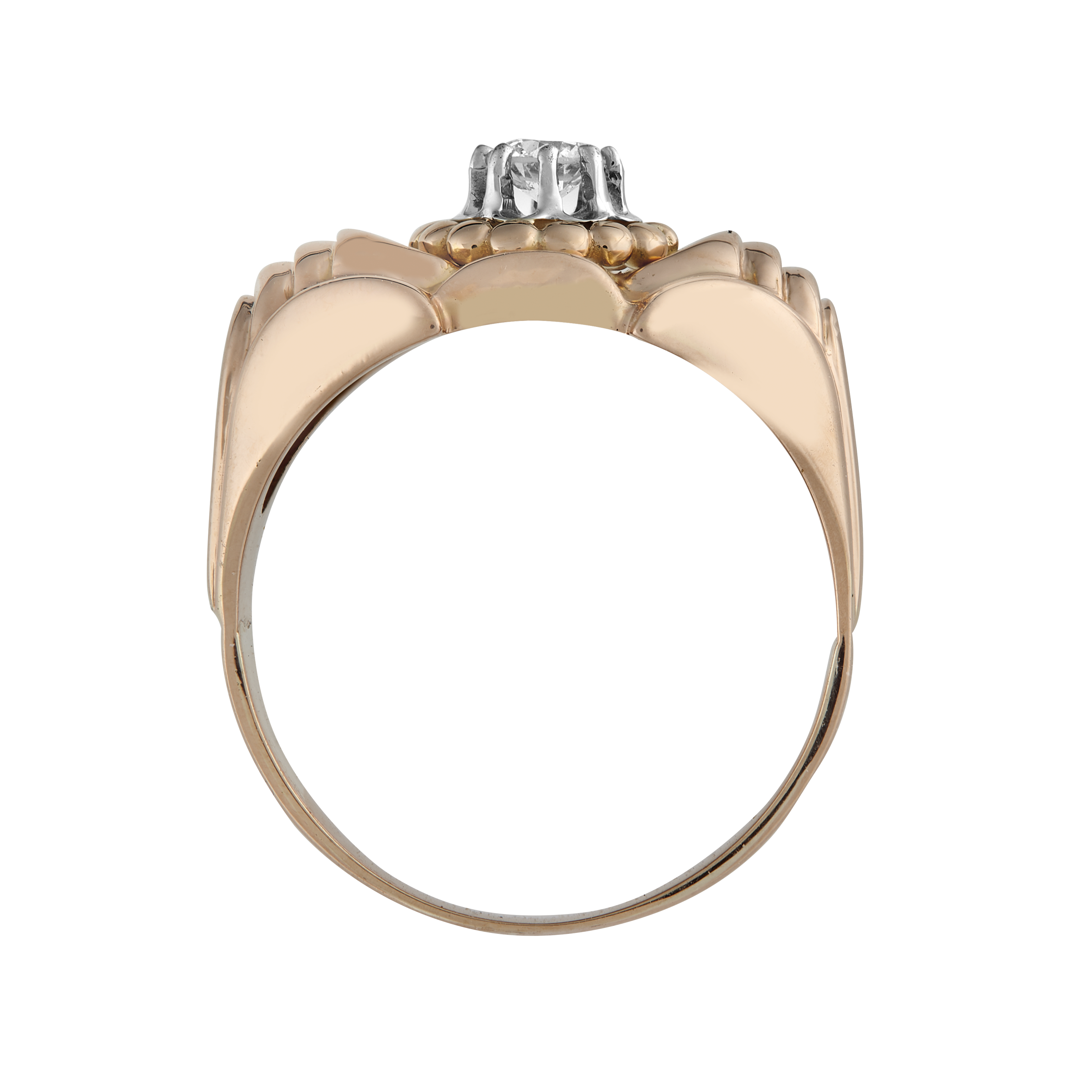 Bague or et diamant taille ancienne vers 1950 Gerphagnon