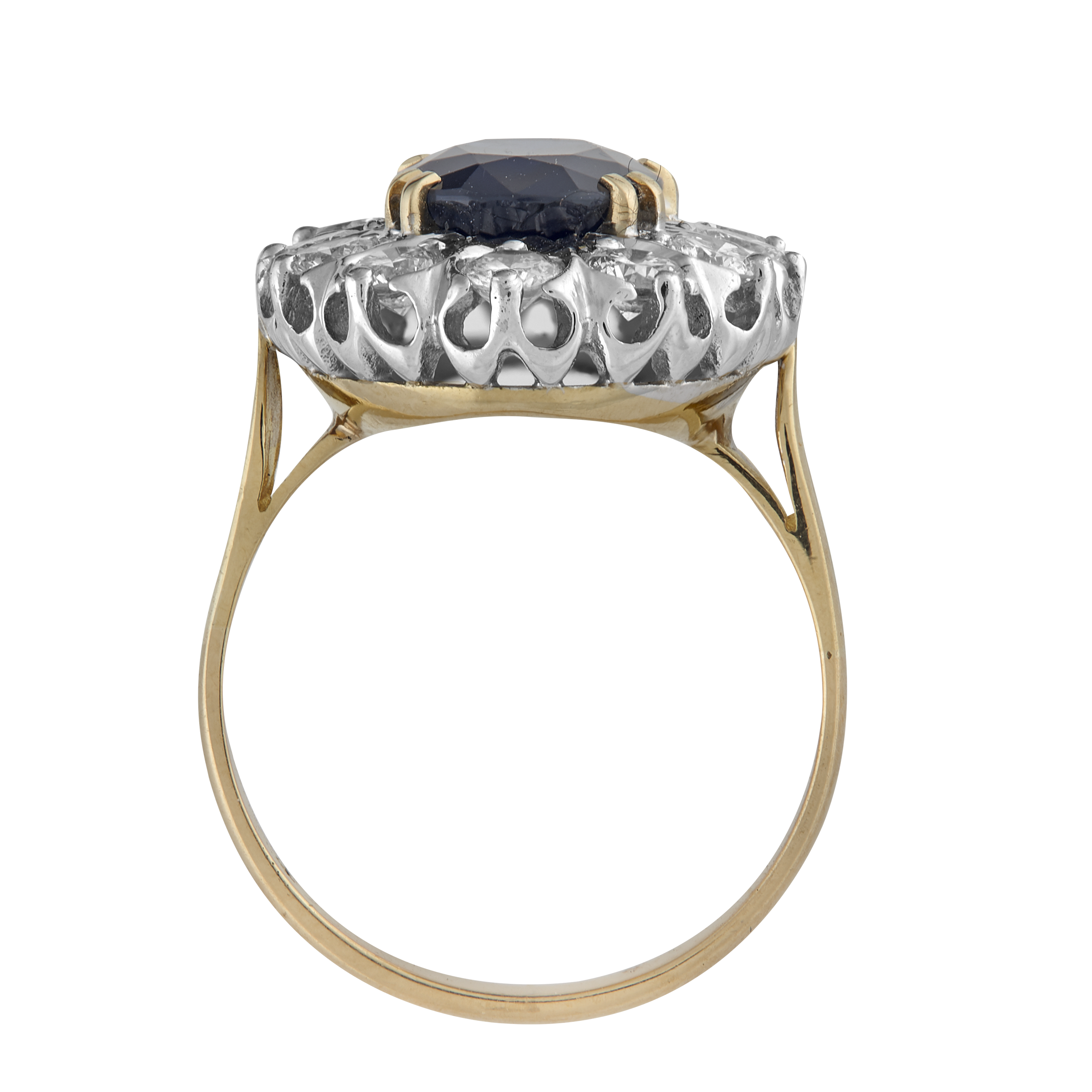 Bague Pompadour saphirs et diamants Gerphagnon