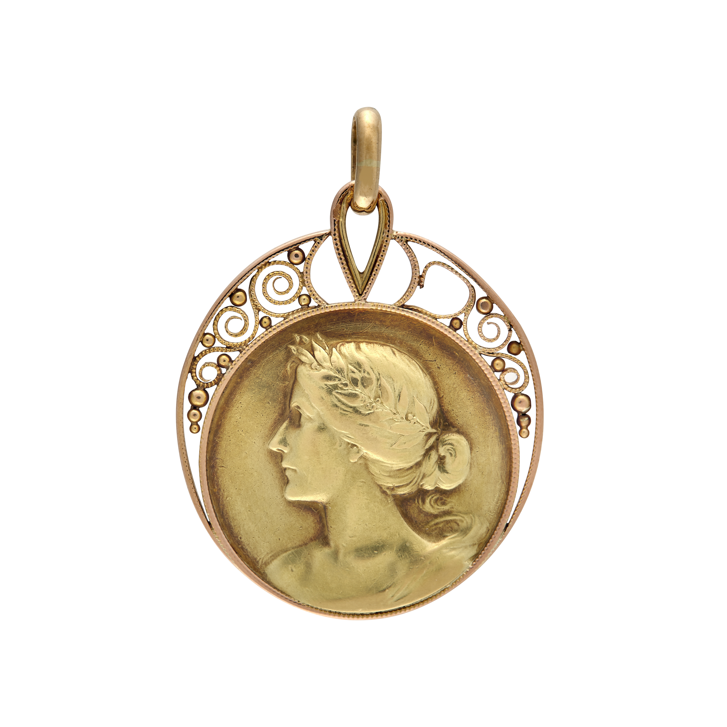 Médaille Femme "Belle Epoque " vers 1900 Gerphagnon