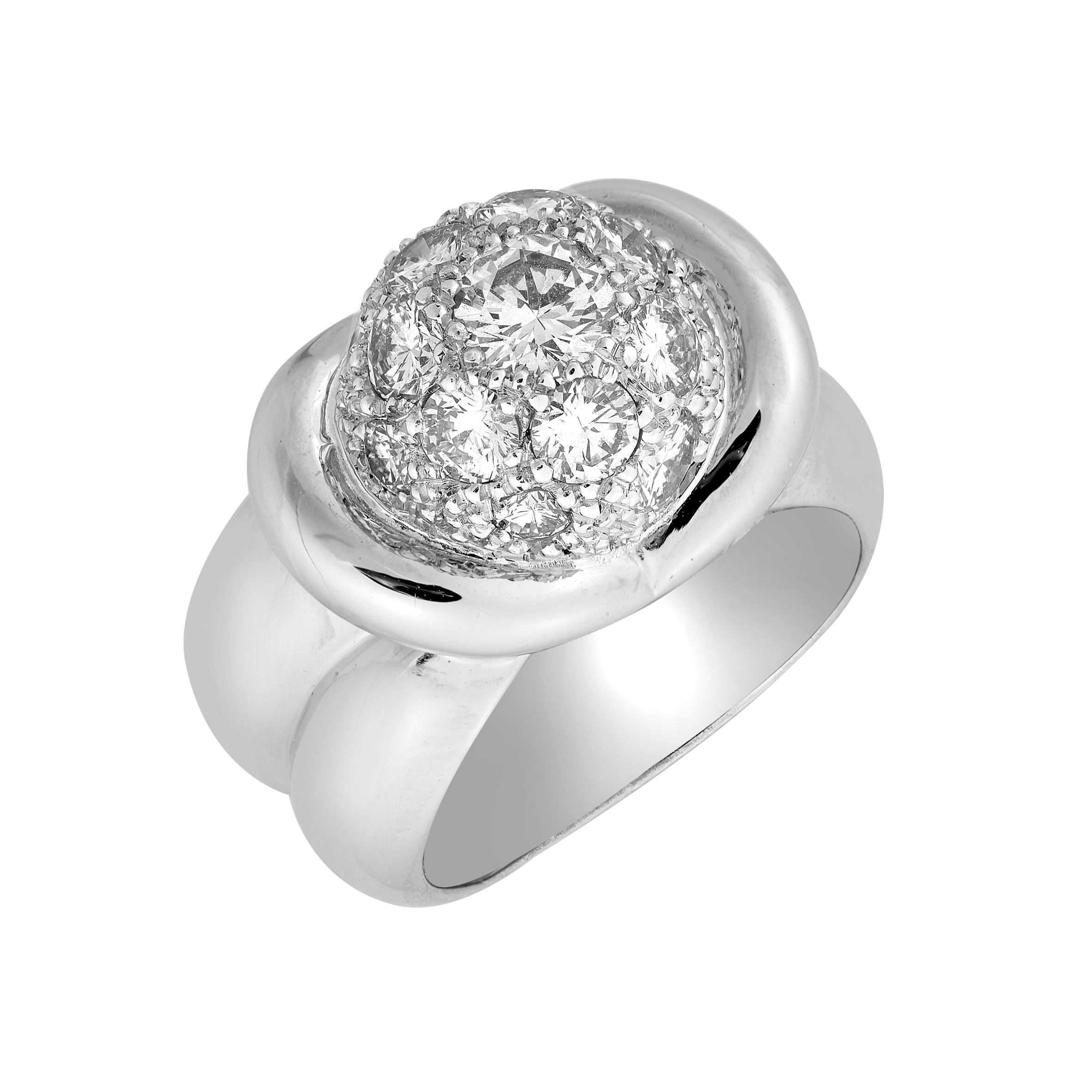 Bague boule brillants Gerphagnon