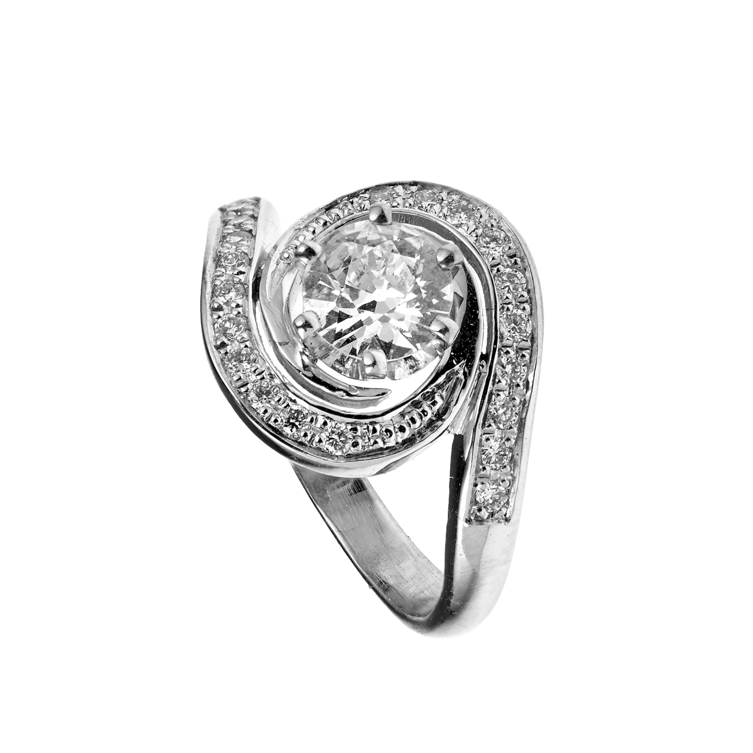 Bague Tourbillon diamants style 1910 Gerphagnon