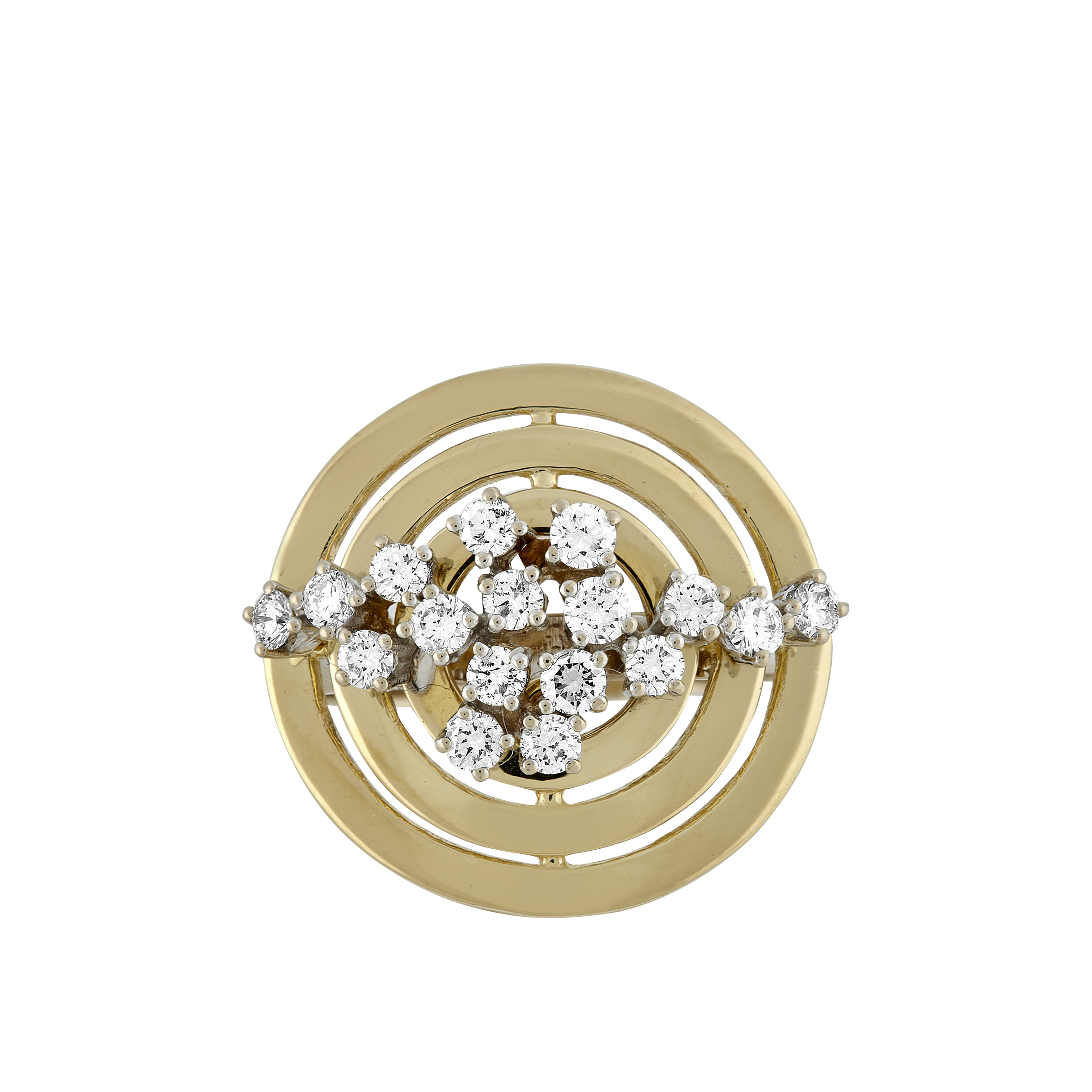 Bague spirale diamants vers 1970 Gerphagnon