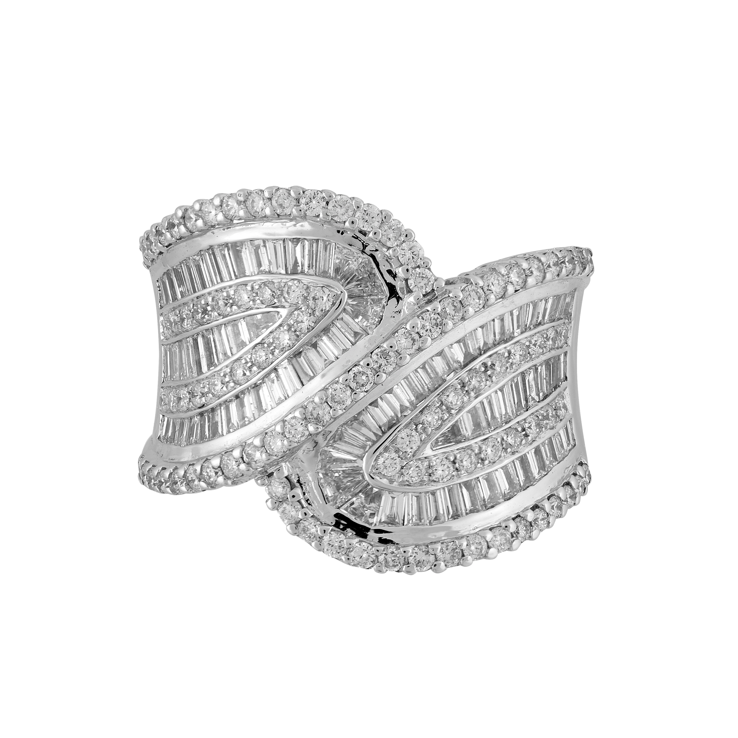 Bague croisée diamants 4,20 carats Gerphagnon