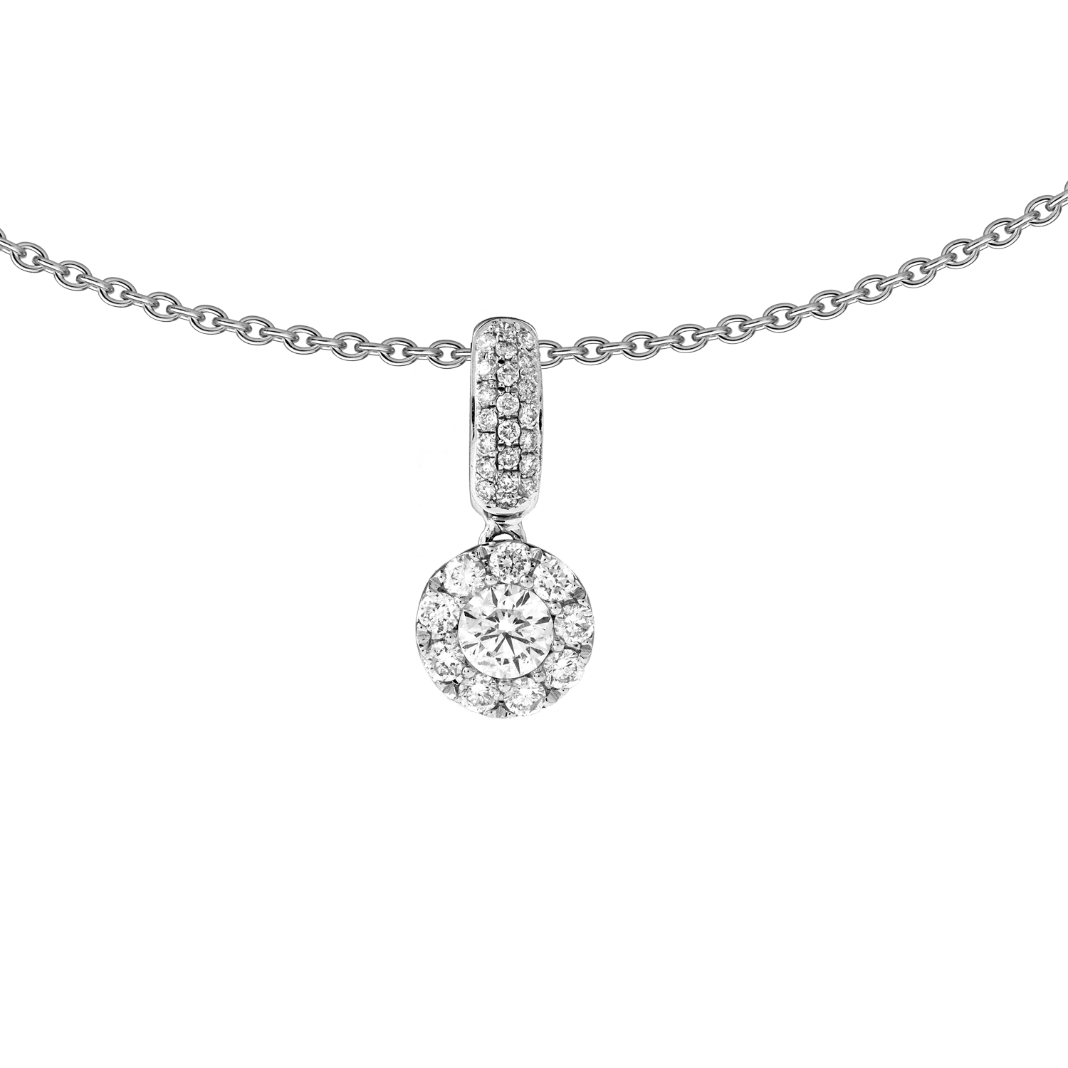 Pendentif rond brillants Gerphagnon