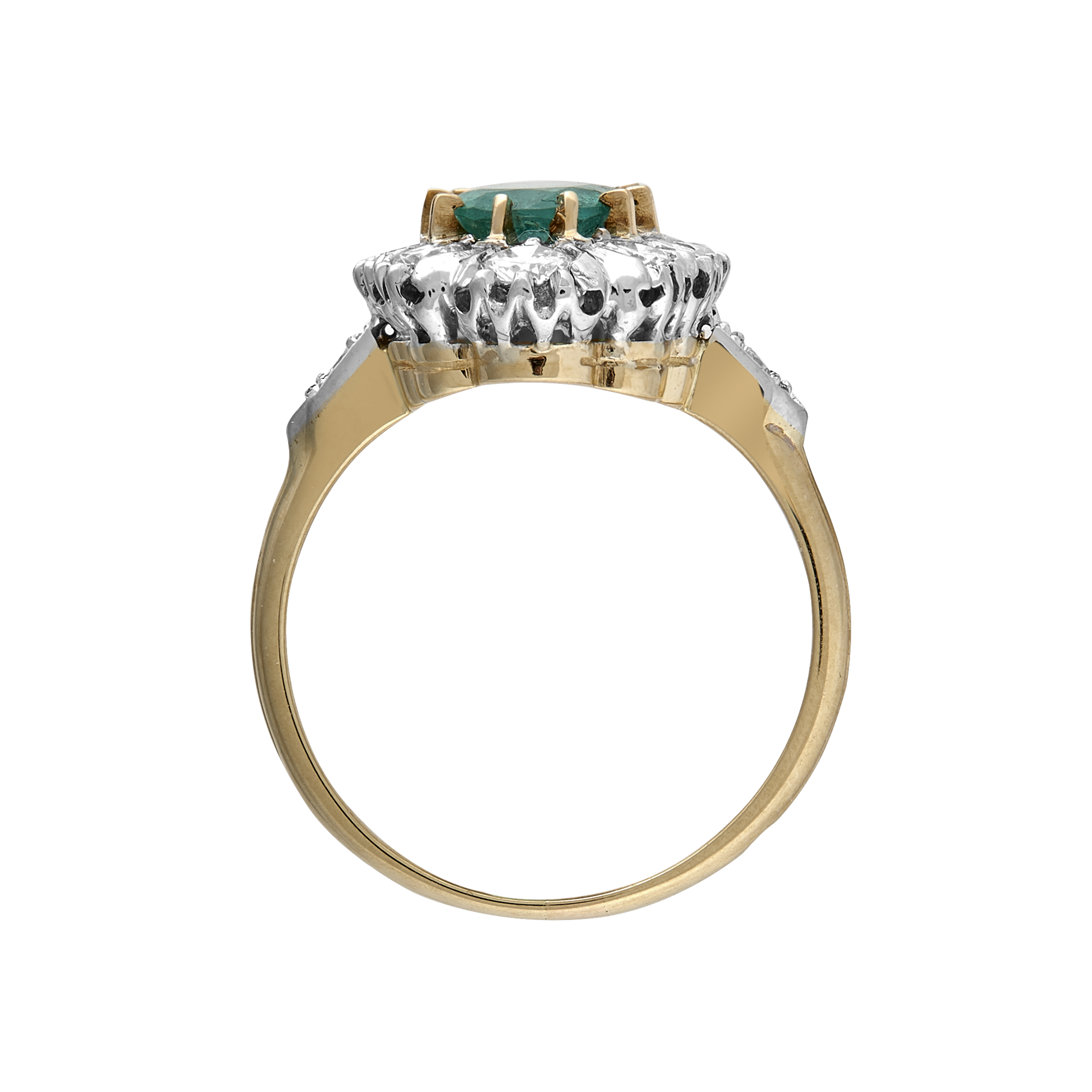 Bague Pompadour émeraude certifiée et diamants Gerphagnon