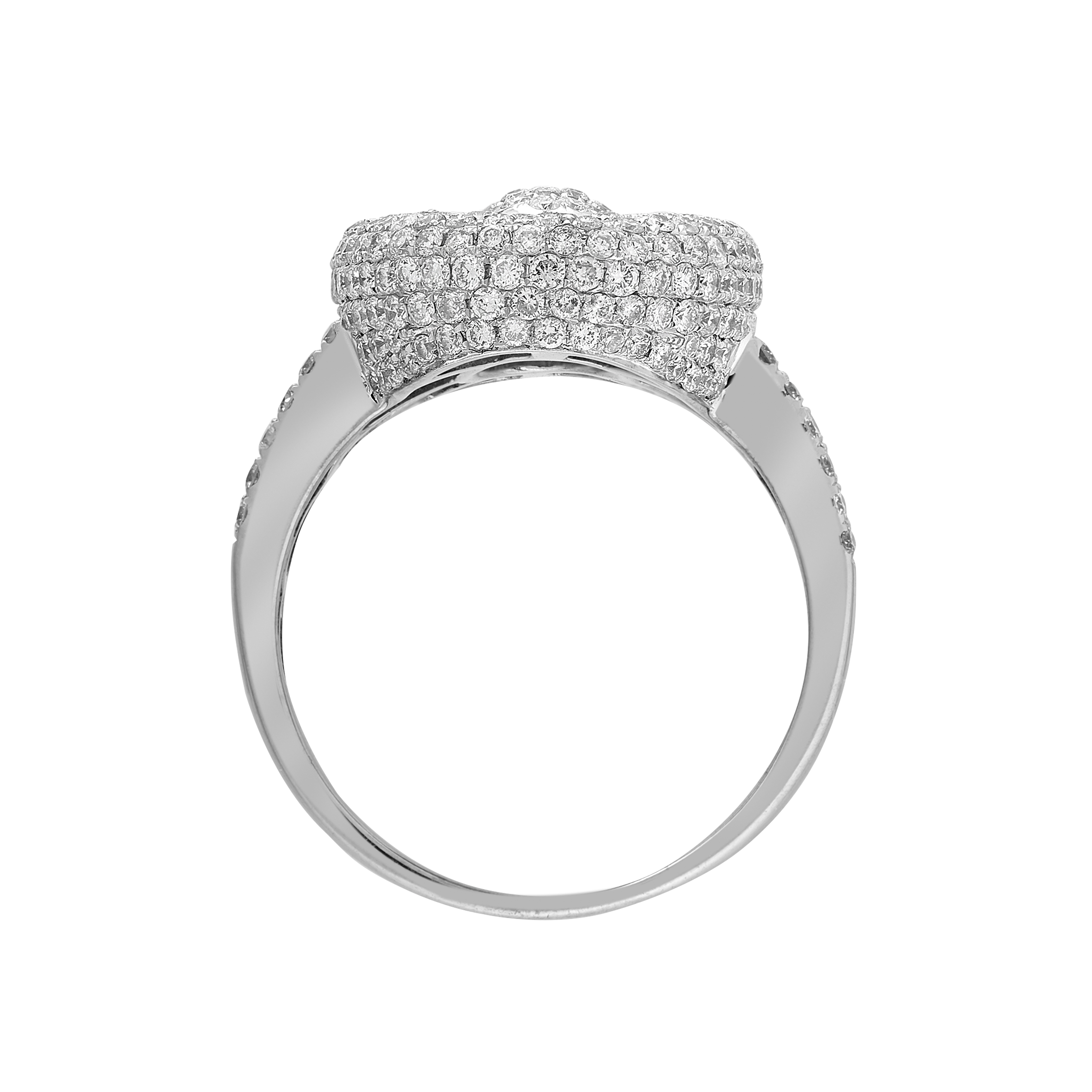Bague ovale diamants baguettes 3 carats Gerphagnon