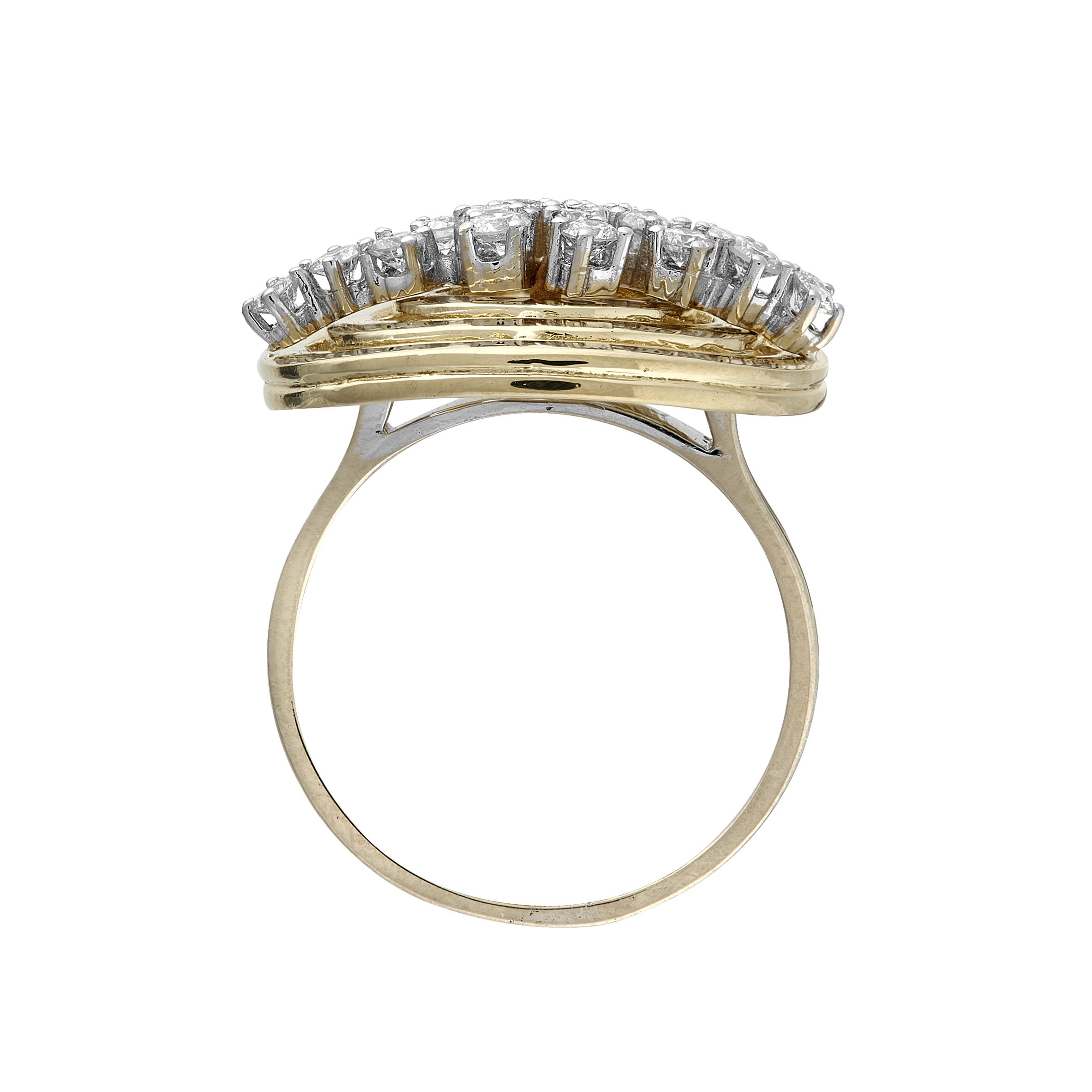 Bague spirale diamants vers 1970 Gerphagnon