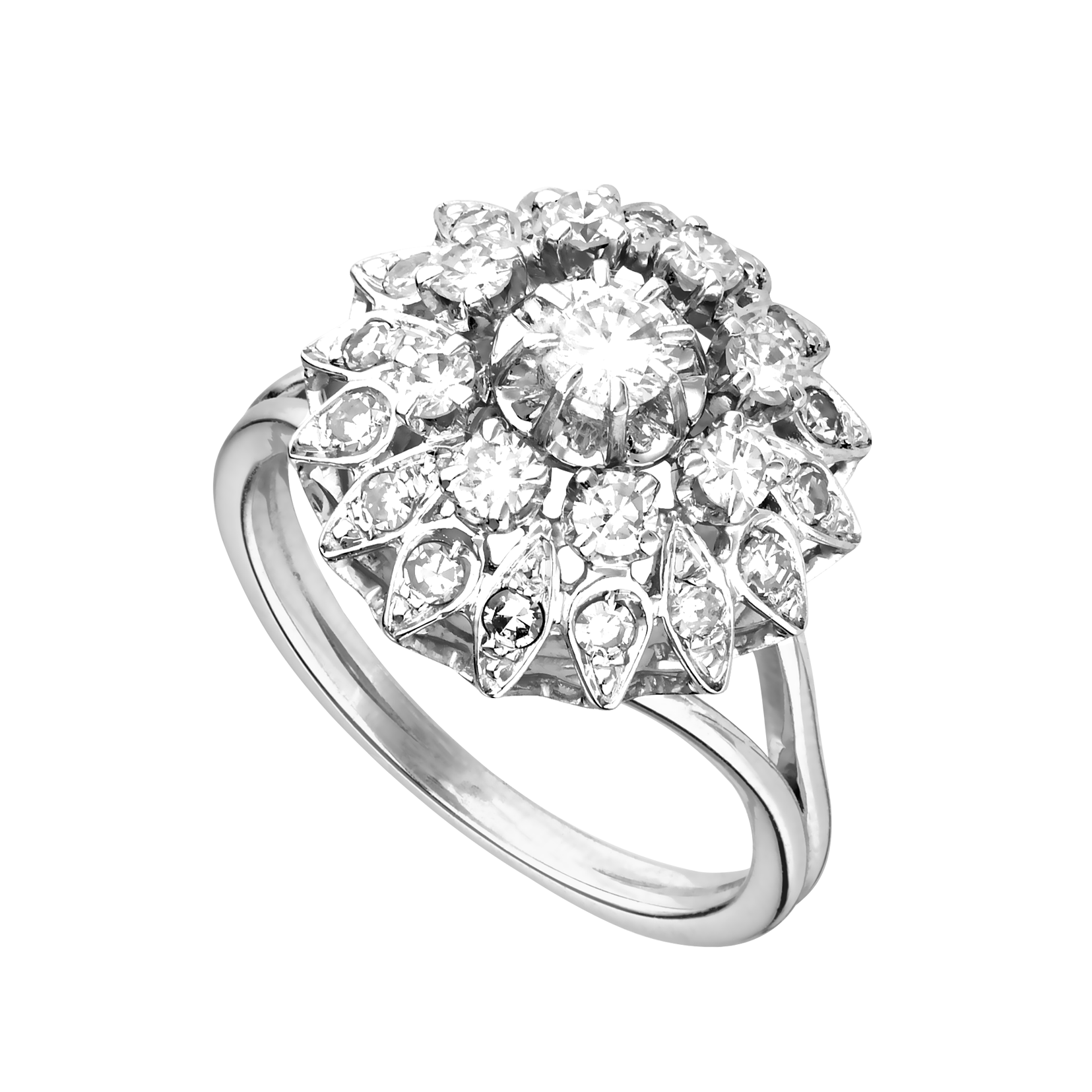 Bague Dôme Diamants Vers 1950 Gerphagnon