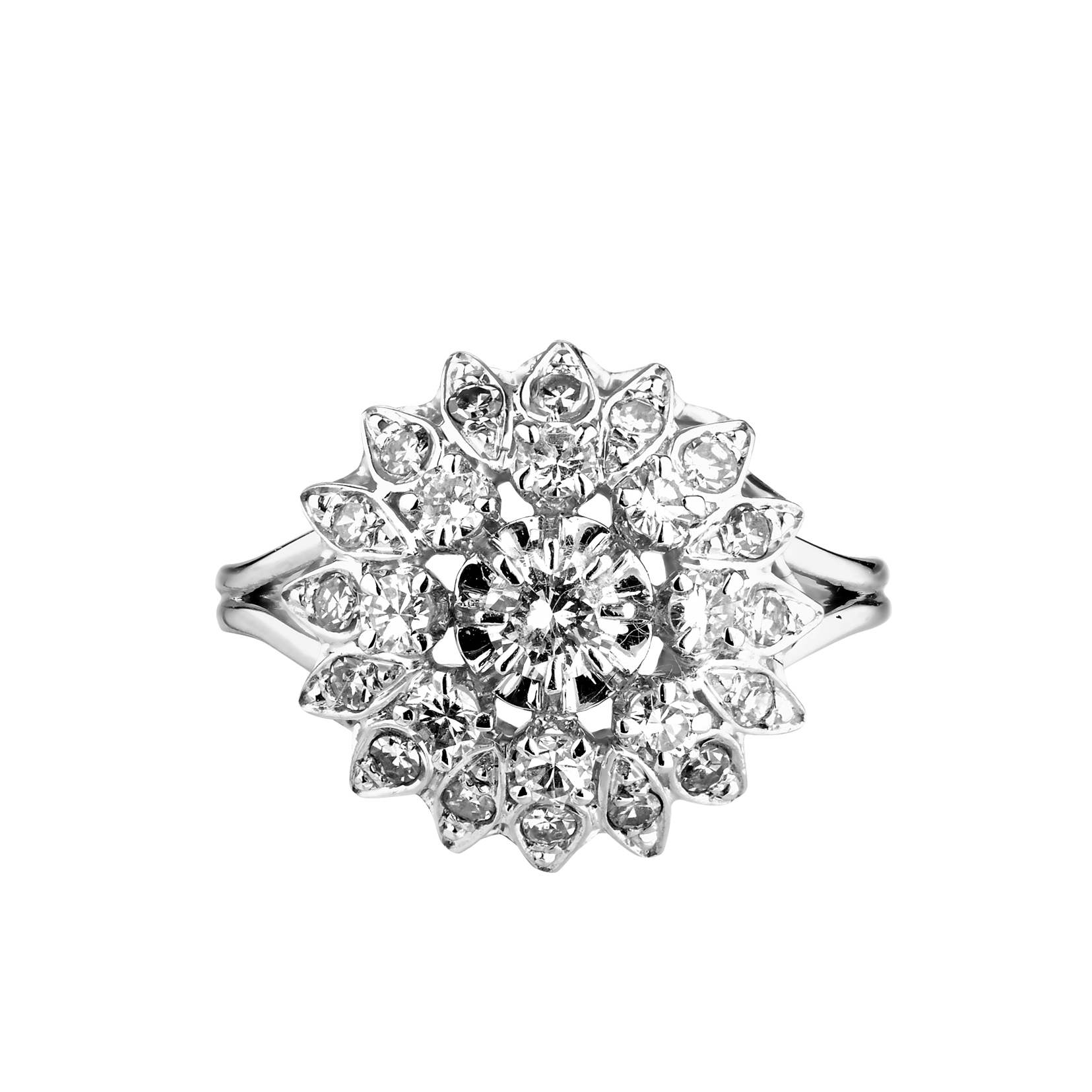 Bague Dôme Diamants Vers 1950 Gerphagnon