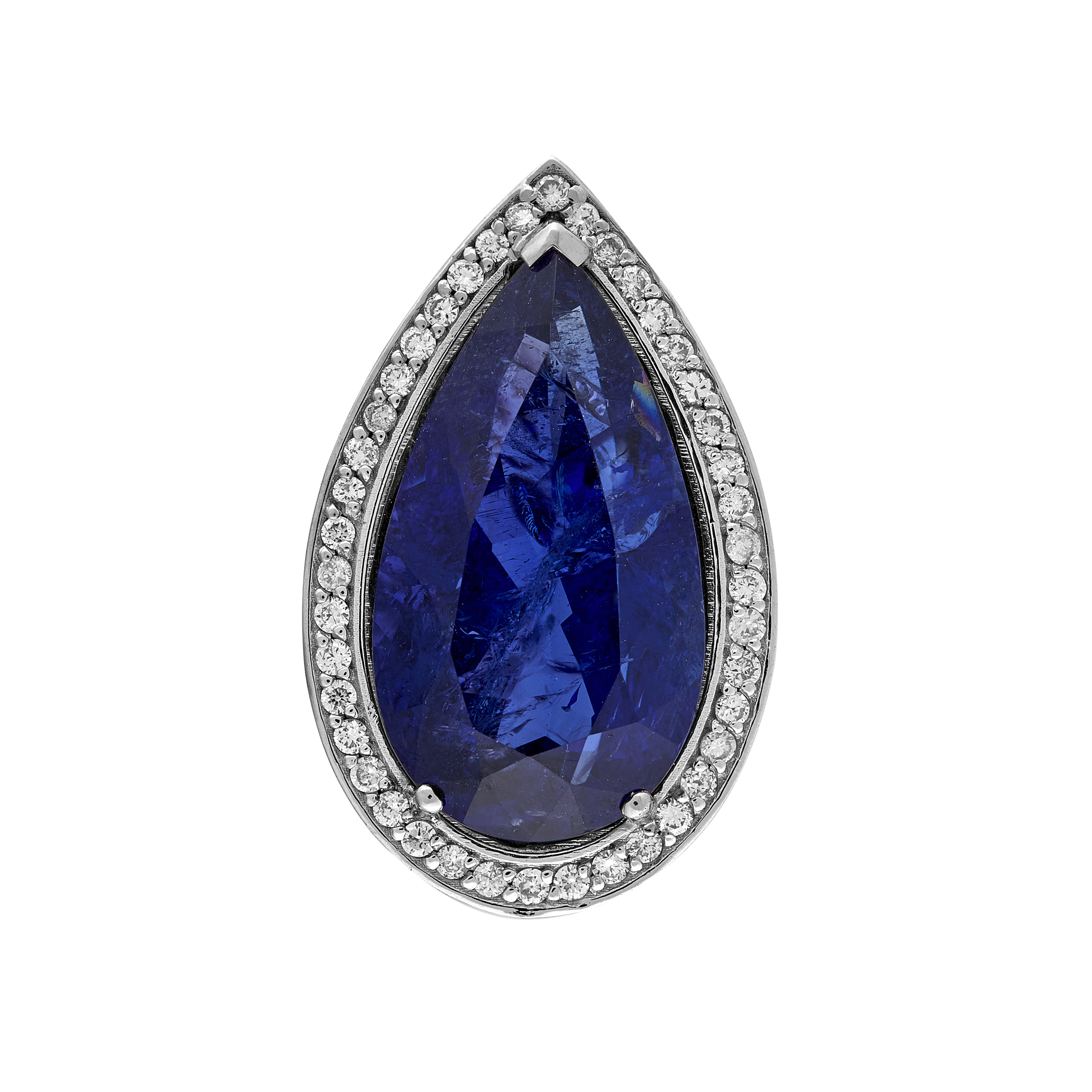 Pendentif poire Tanzanite 15,94 carats Gerphagnon
