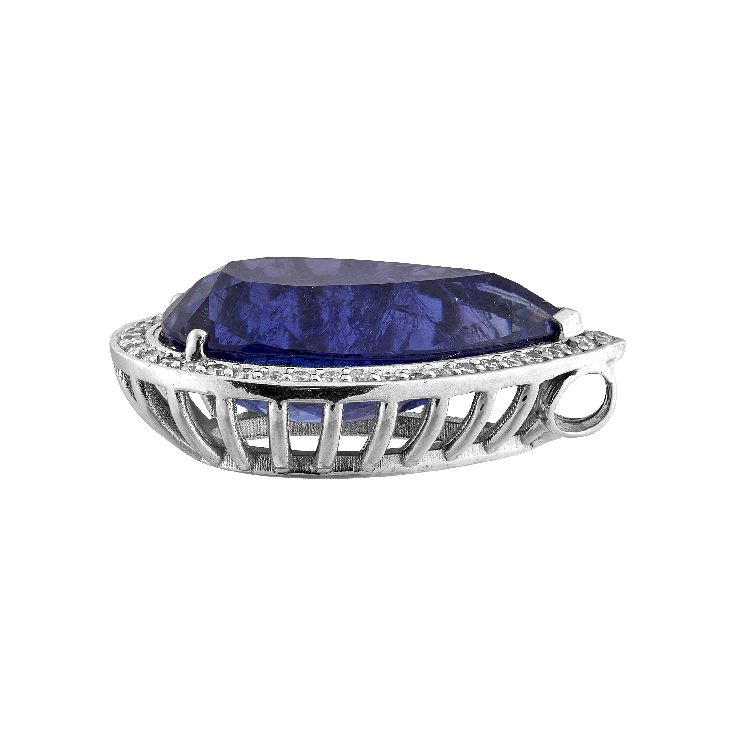Pendentif poire Tanzanite 15,94 carats Gerphagnon