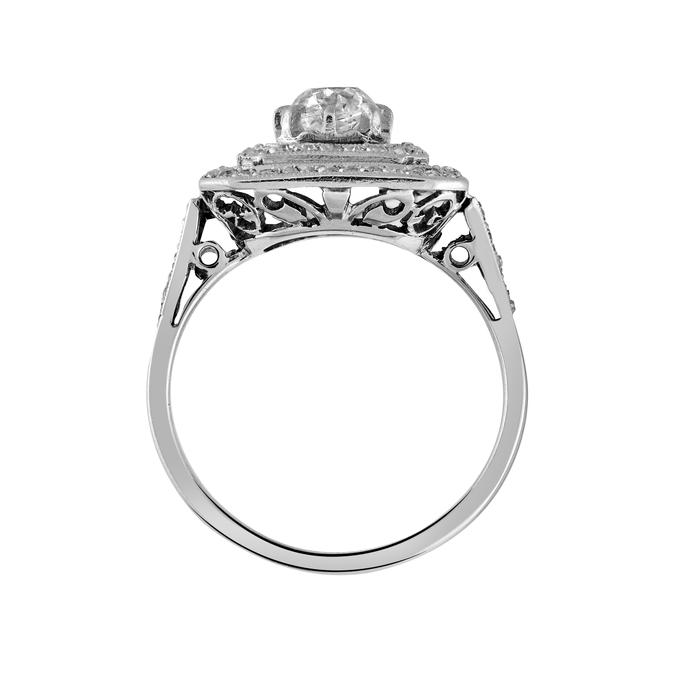 Bague carrée diamants vers 1925 Gerphagnon