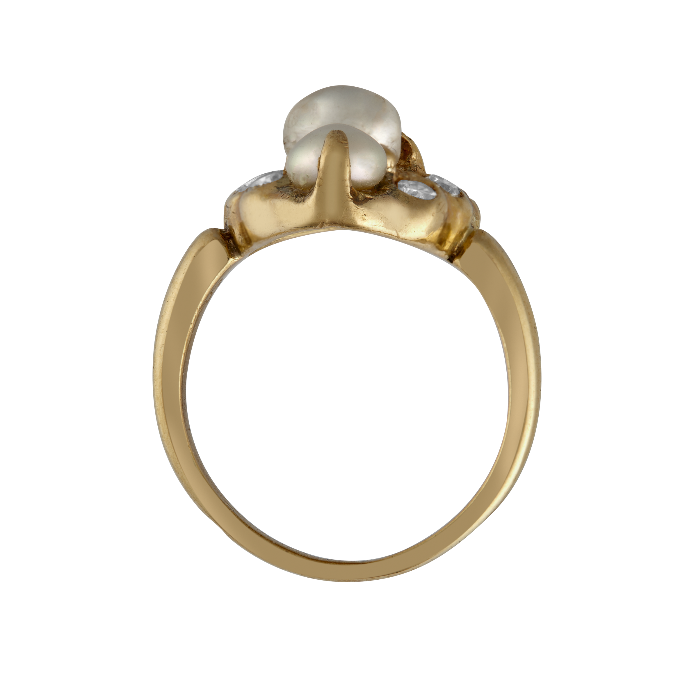 Bague perles et brillants Gerphagnon