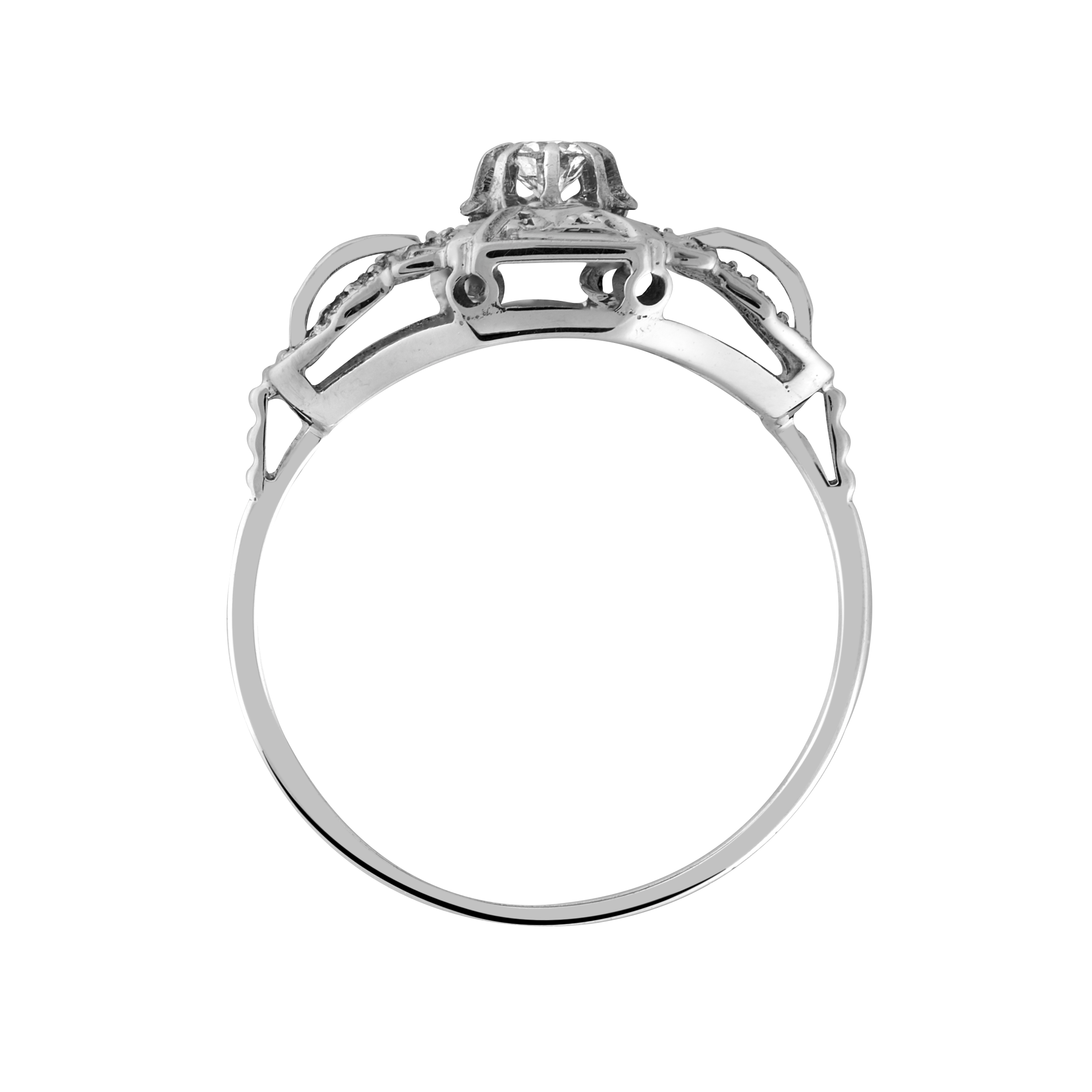 Bague géométrique brillant vers 1930 Gerphagnon