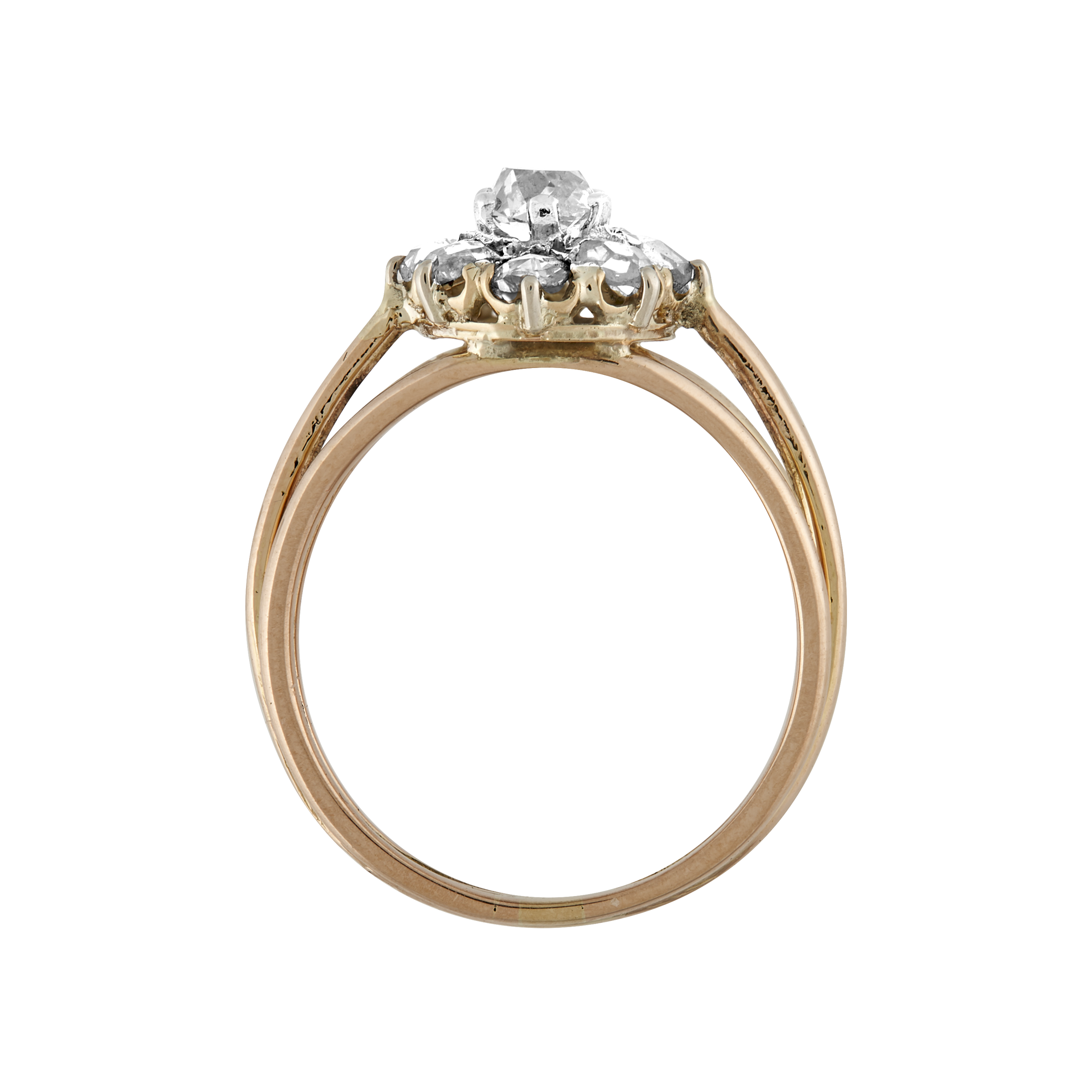 Bague marguerite diamants vers 1900 Gerphagnon
