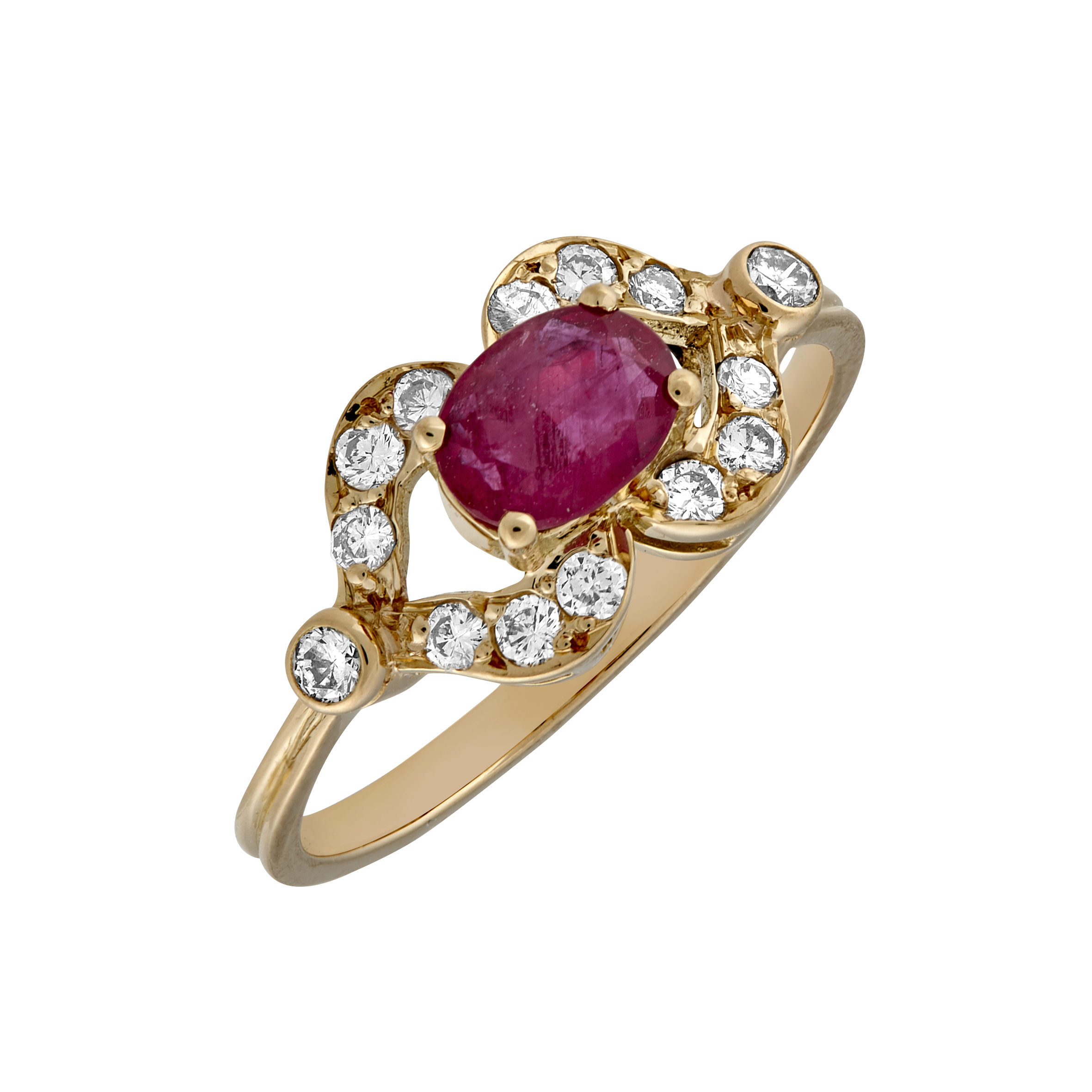 Bague rubis et brillants Gerphagnon