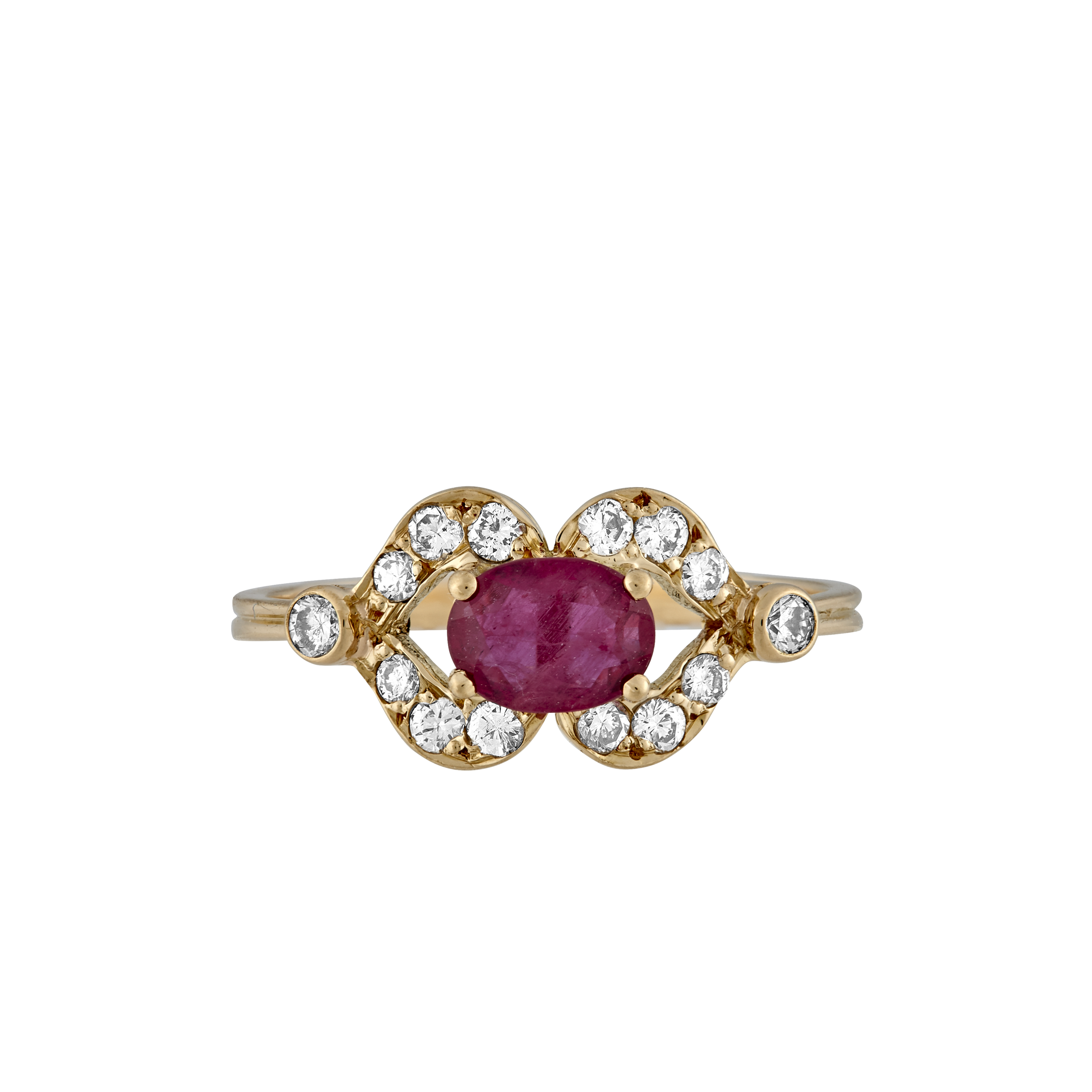 Bague rubis et brillants Gerphagnon