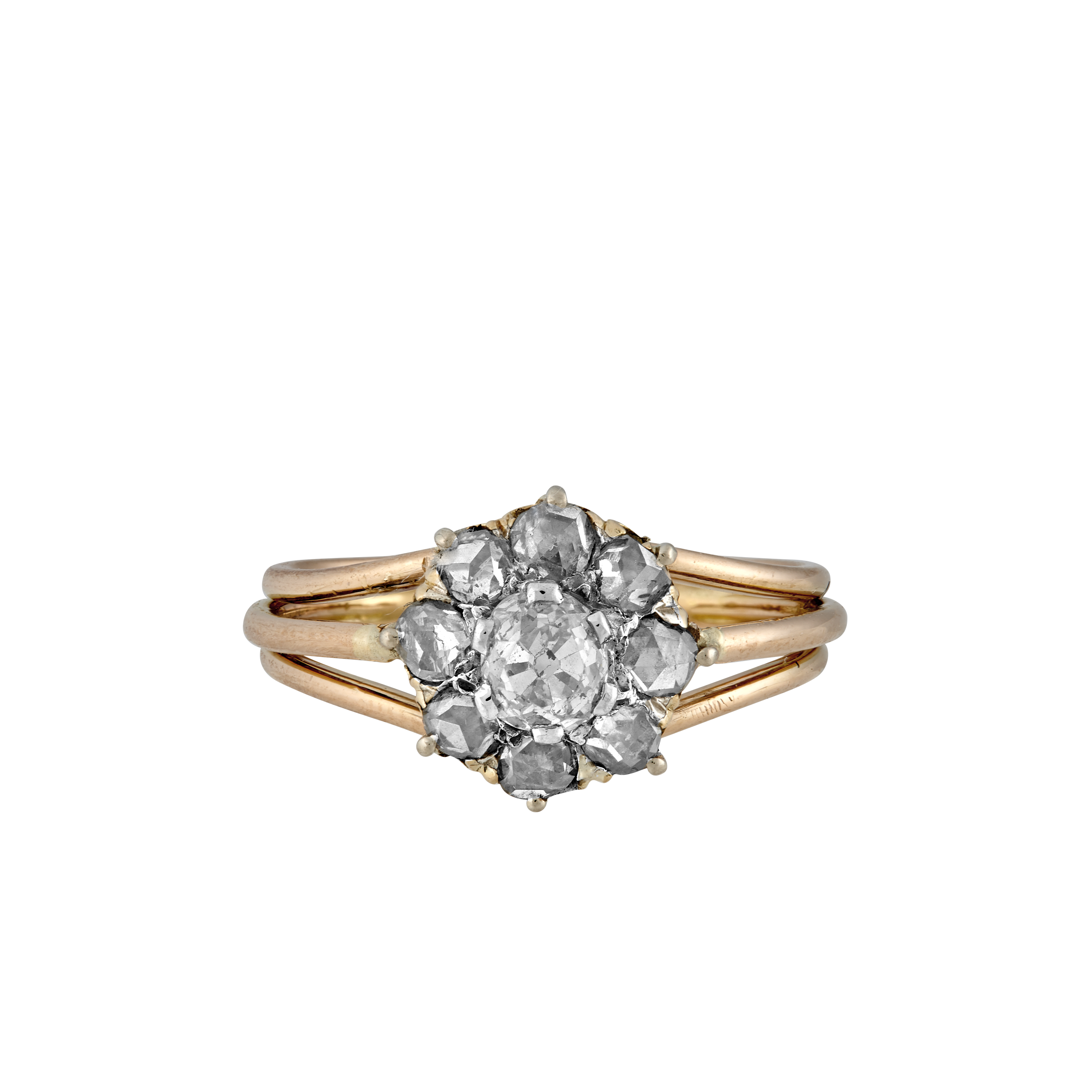Bague marguerite diamants vers 1900 Gerphagnon