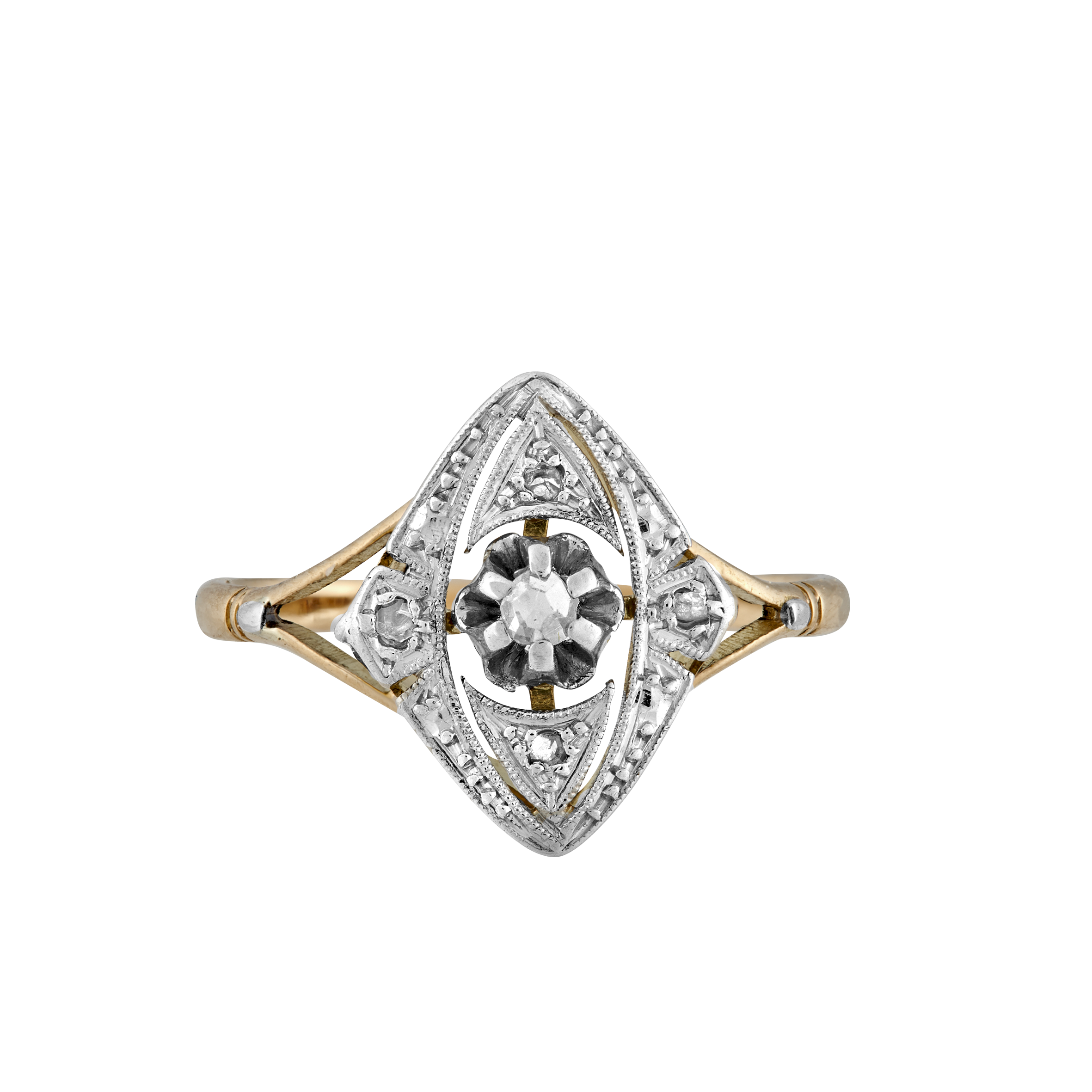 Bague losange diamants vers 1910 Gerphagnon