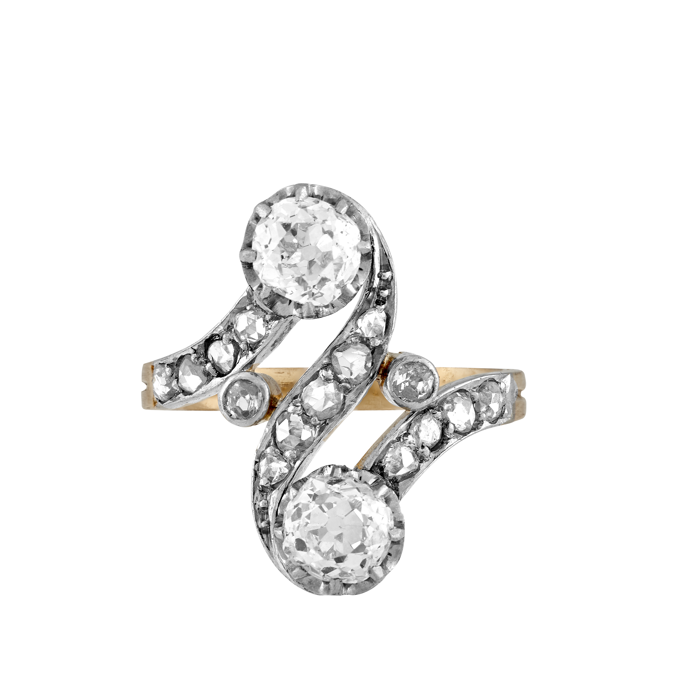 Bague Esse diamants vers 1910 Gerphagnon