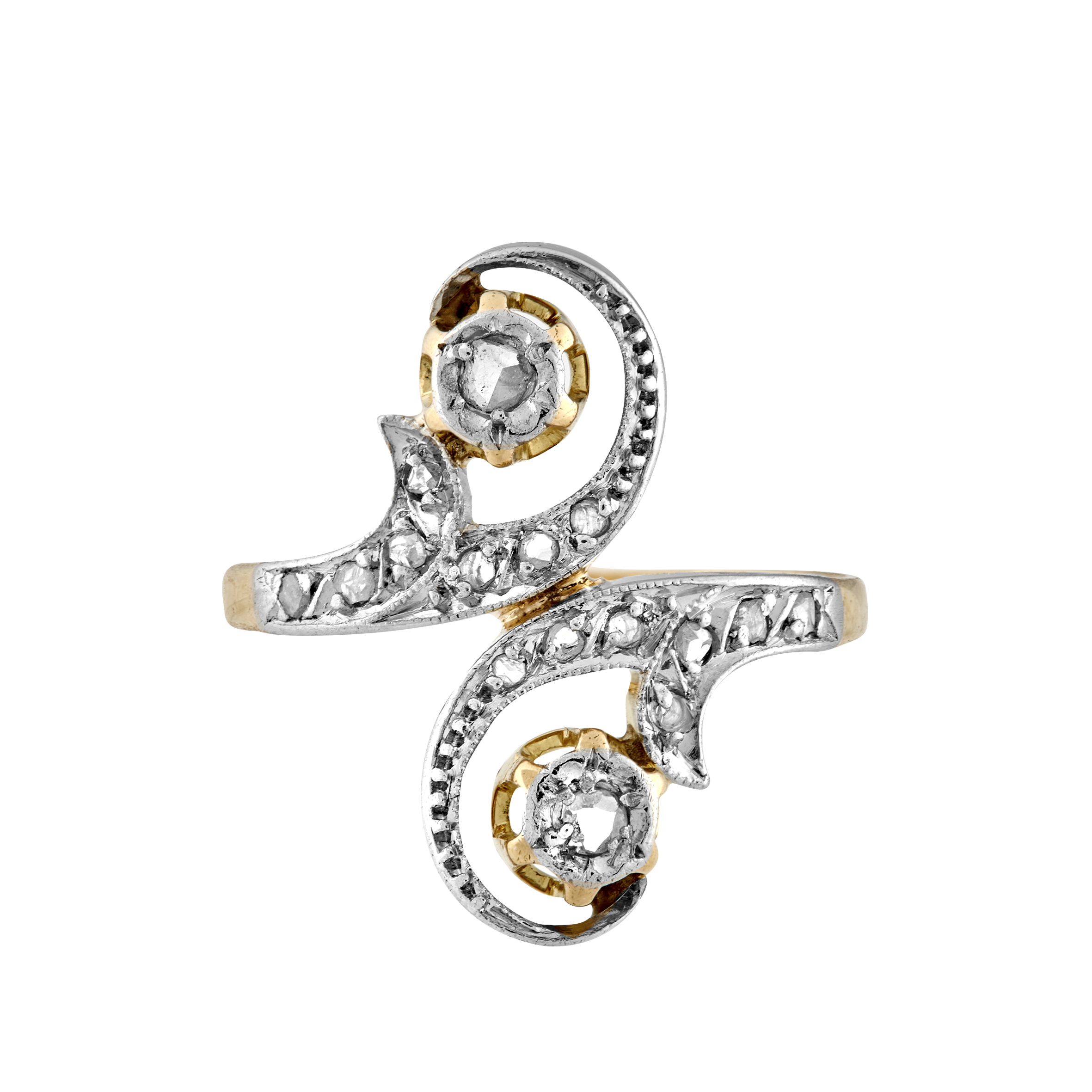 Bague Esse diamants vers 1910 Gerphagnon