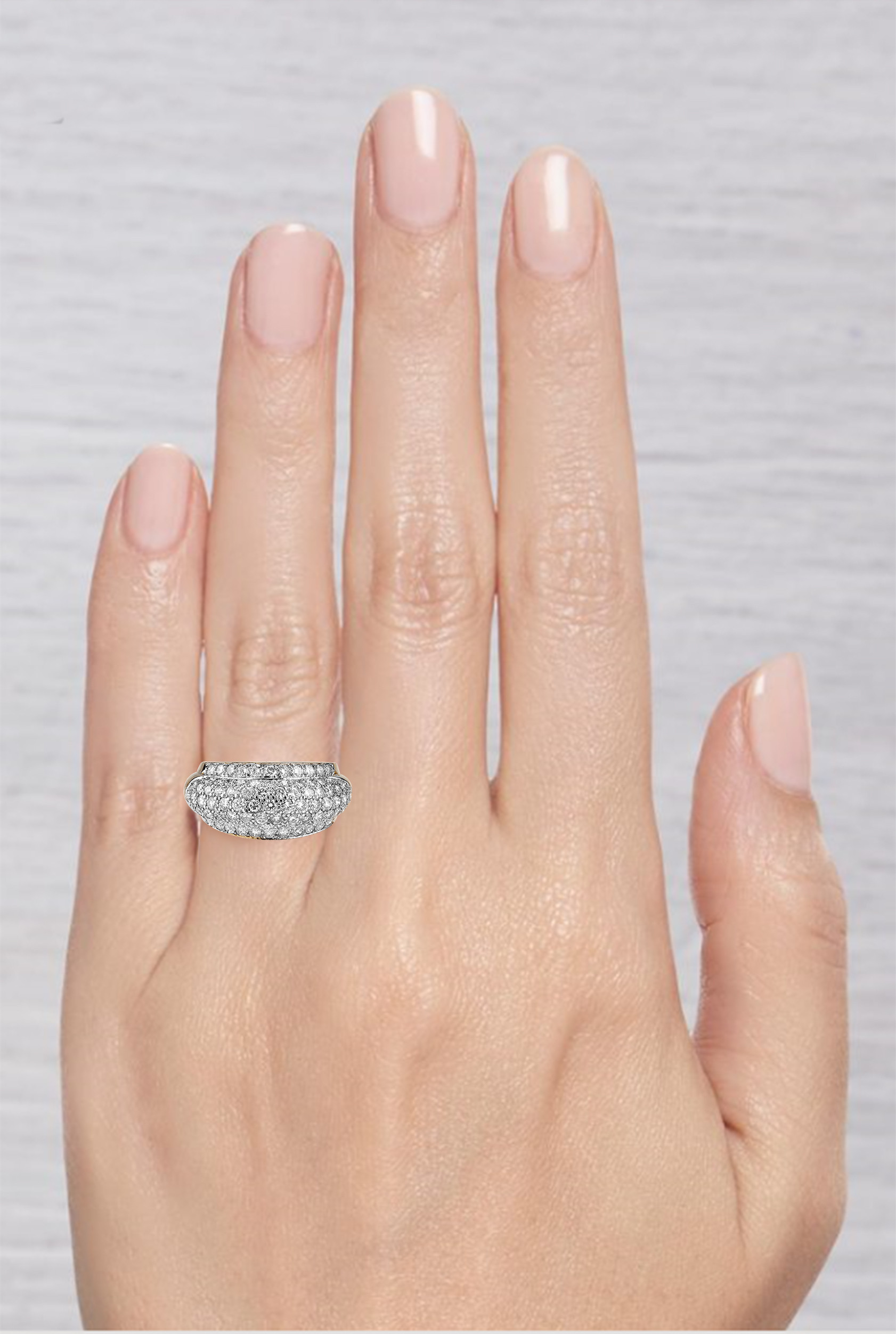 Bague jonc pavée diamants Gerphagnon