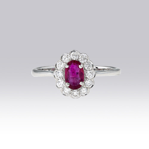 Bague Rubis diamants Gerphagnon