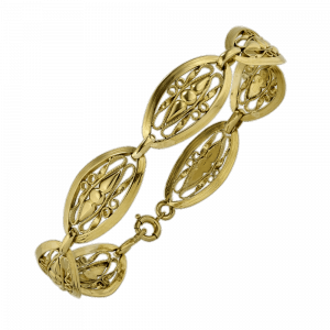 Bracelet 7 maillons filigranés vers 1920
